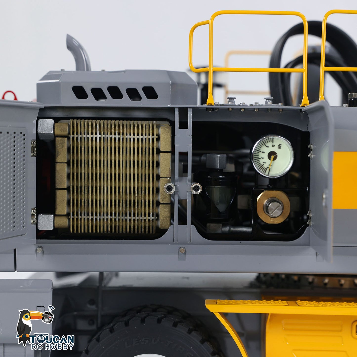 1/14 LESU RC Hydraulic Excavator Aoue ET30H Wheeled Digger Assembled and Painted Model Light System Pump Valve