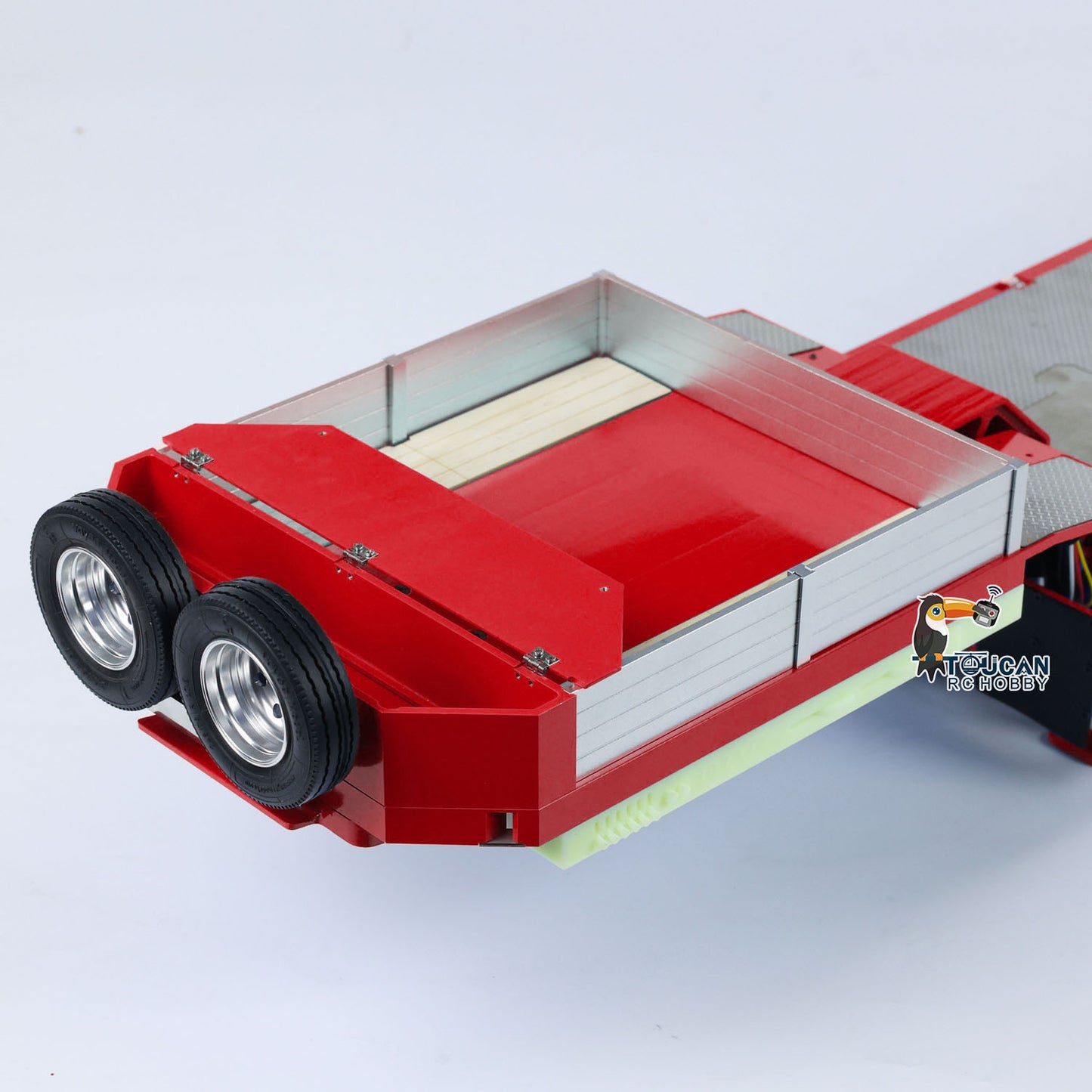 1/14 2+5 Axles RC Metal Heavy Trailer Lowboy Trailer For TAMIYA LESU RC Tractor Truck Radio Controlled Lorry Excavator Loader