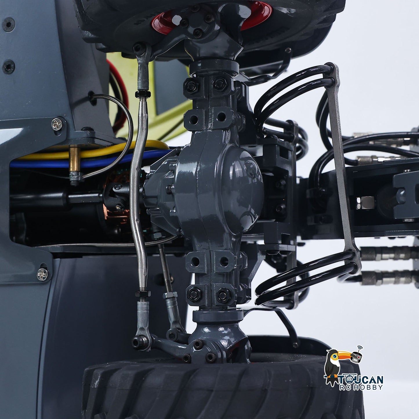 JDM-128 1/14 Metal RC Telescopic Hydraulic Forklift Multifunctional Model 4-Way Vavles Differential Lock 2Axles Steering