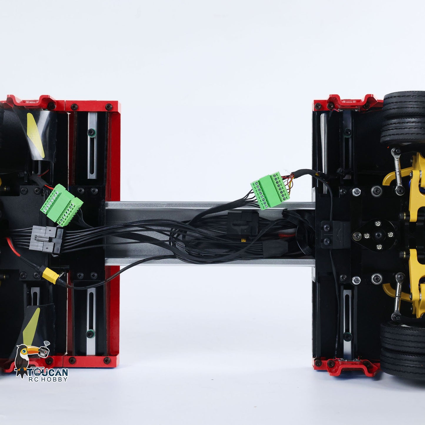 1/14 2+5 Axles RC Metal Heavy Trailer Lowboy Trailer For TAMIYA LESU RC Tractor Truck Radio Controlled Lorry Excavator Loader