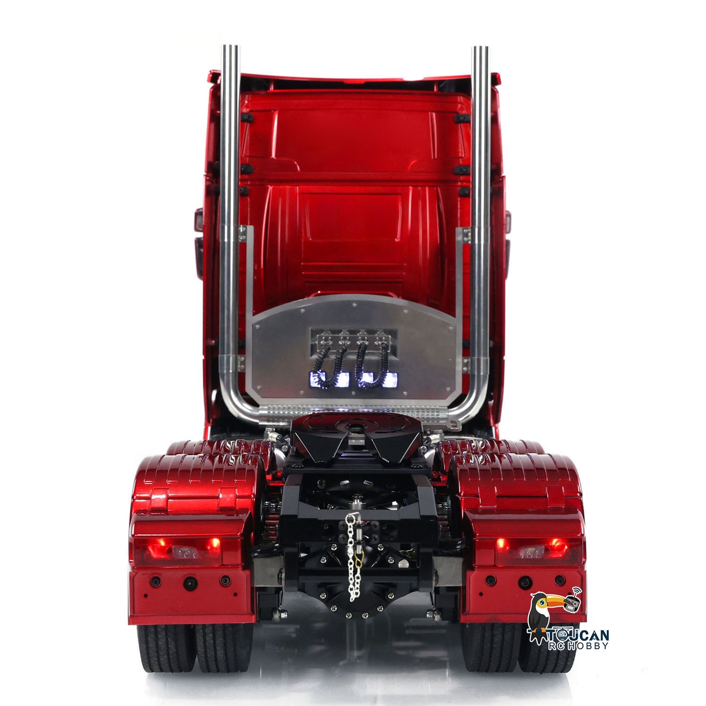 TOUCAN 1/14 Remote Control Tractor Truck 770S 6*6 Assembled and Painted Car Model Metal Chassis Light Sound Smoke Differential