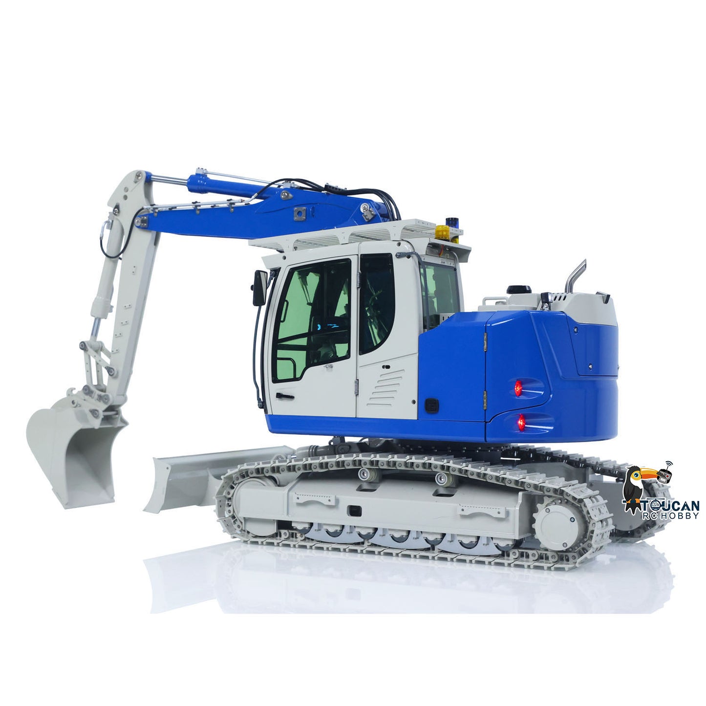 CNC Metal 1/14 RC Hydraulic Excavator CUT Model 914 5CH Valve 3 Arms Remote Control Digger Manual Quick Release Coupler