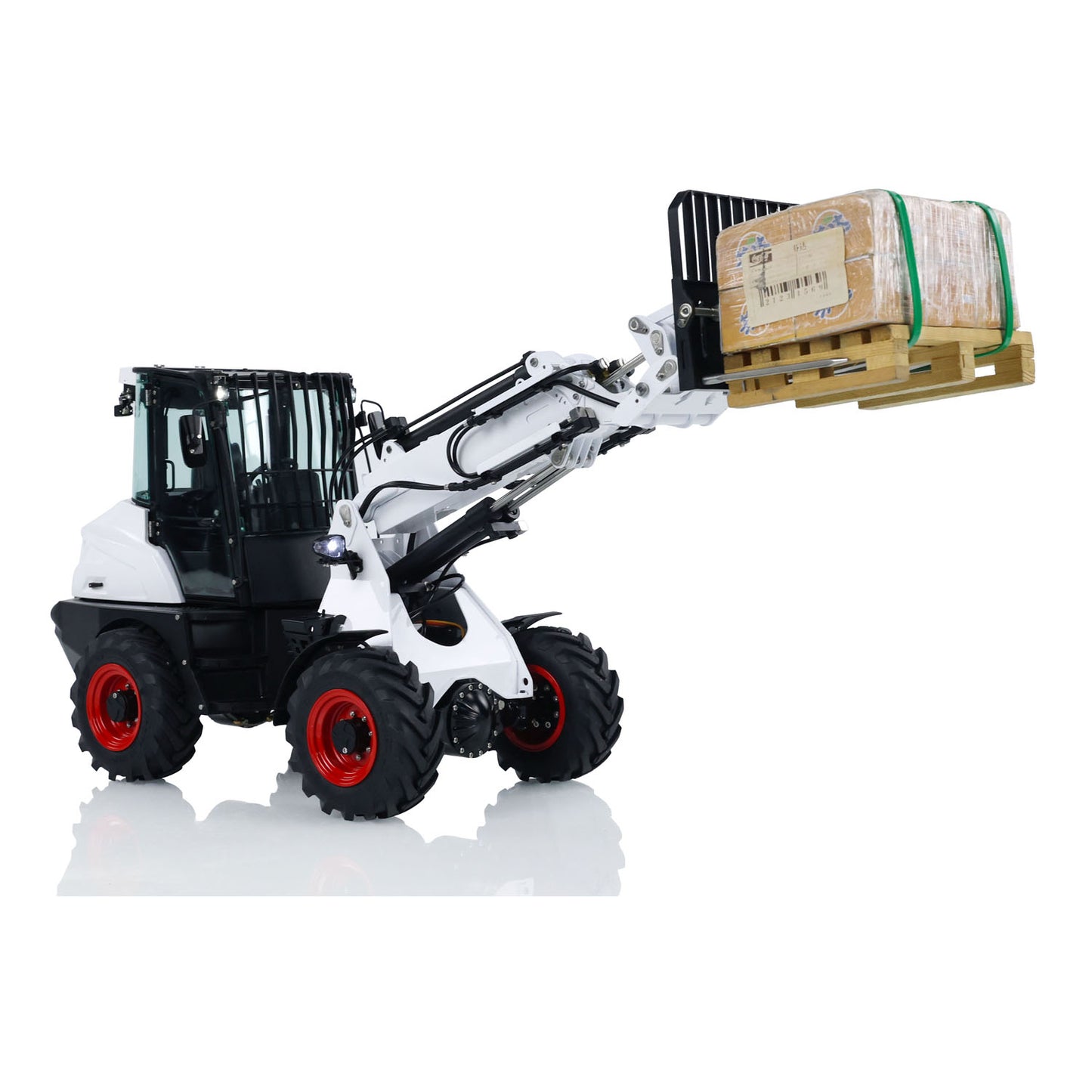 Metal LESU RTR 1/14 Hydraulic RC Telescopic Arm Loader AT1050 Forklift Truck I6S Radio Control Car Constraction Vehicle Battery Light Sound