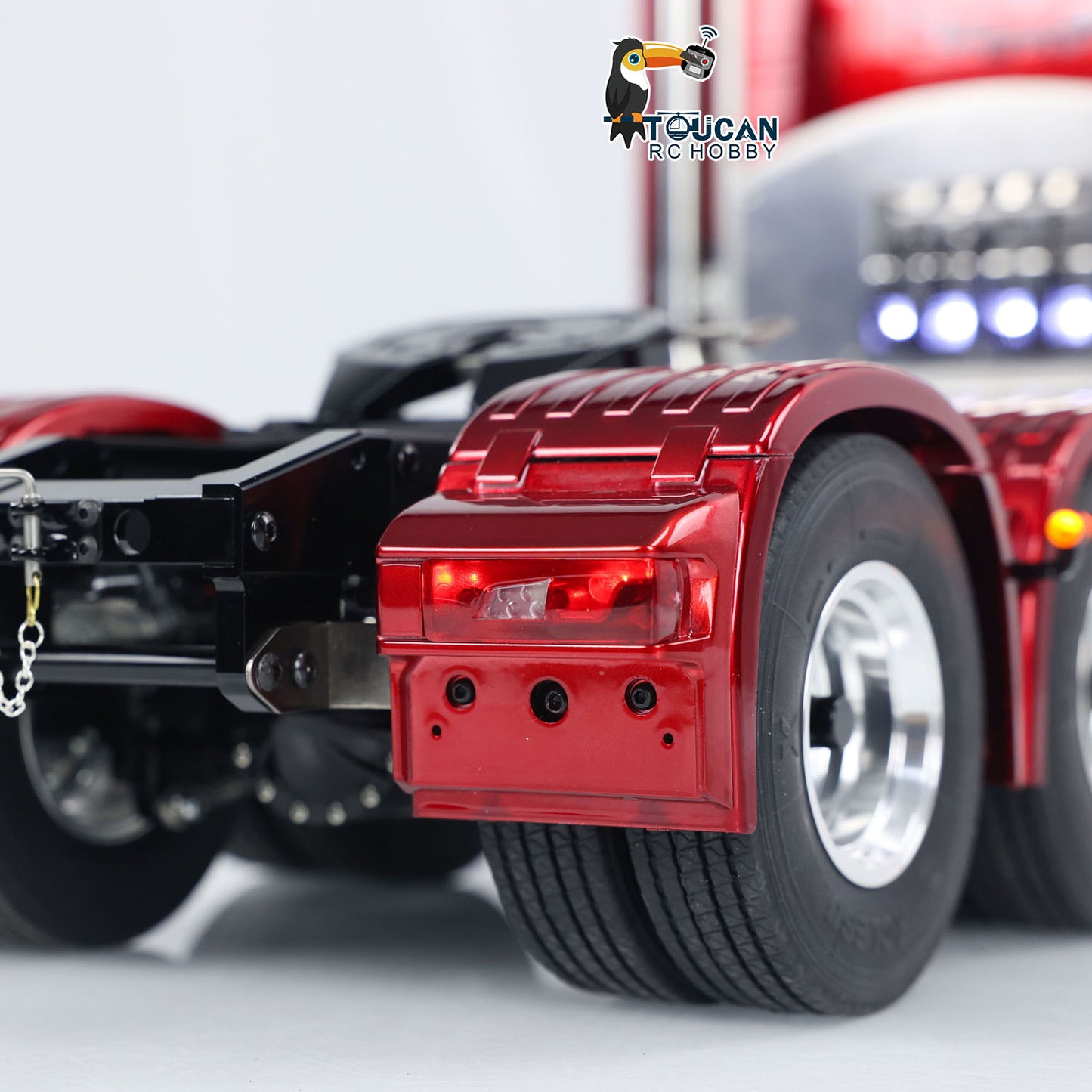 TOUCAN 1/14 Remote Control Tractor Truck 770S 6*6 Assembled and Painted Car Model Metal Chassis Light Sound Smoke Differential