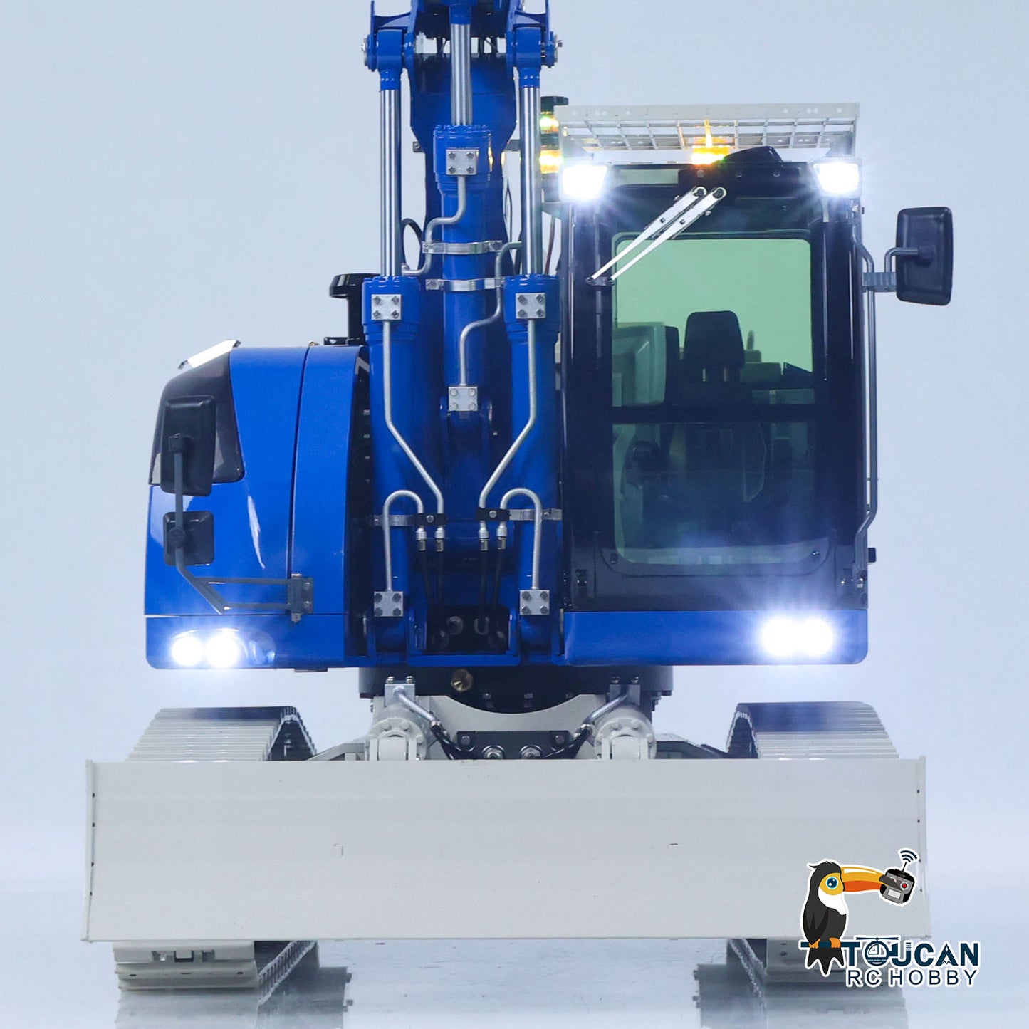 CNC Metal 1/14 RC Hydraulic Excavator CUT Model 914 5CH Valve 3 Arms Remote Control Digger Manual Quick Release Coupler