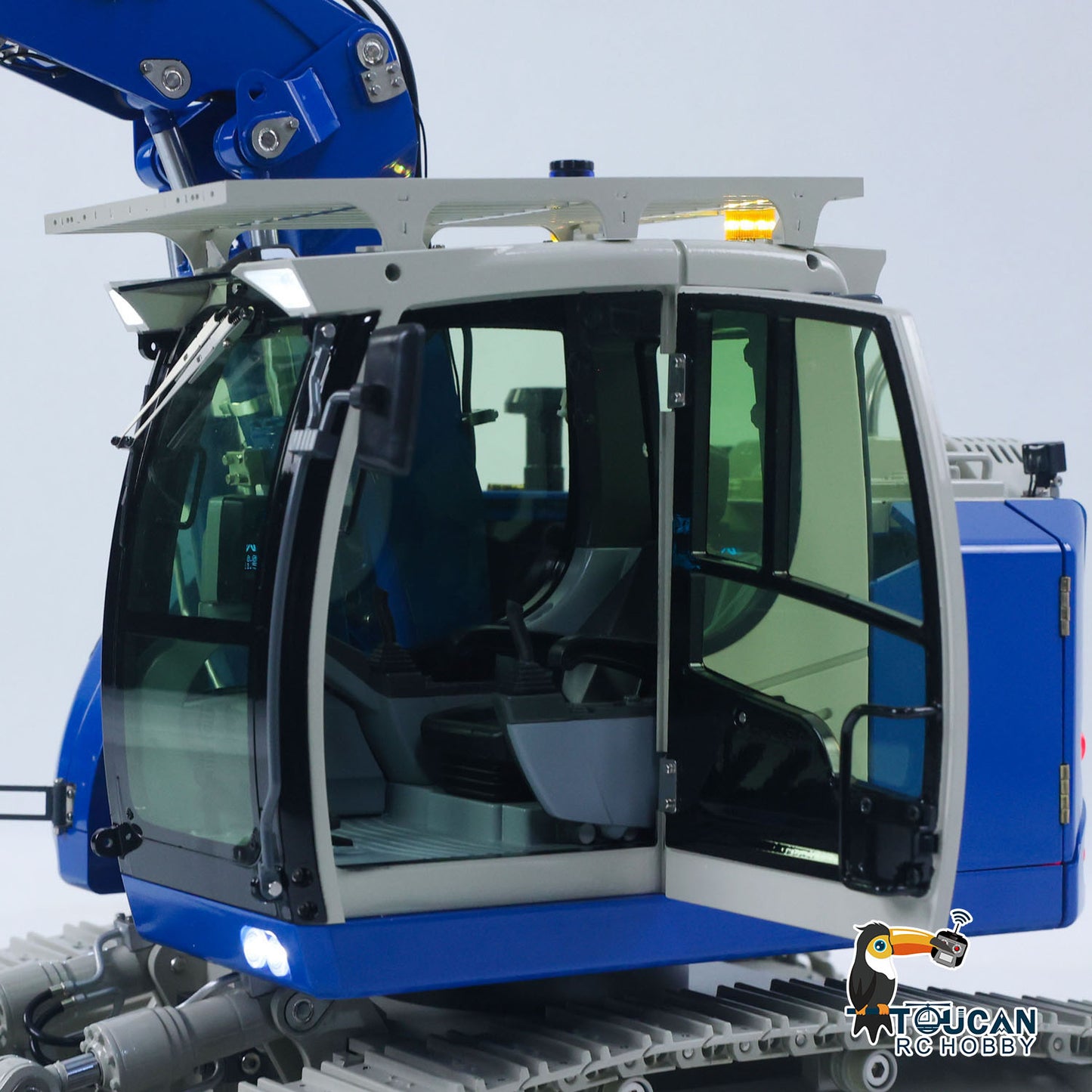 CNC Metal 1/14 RC Hydraulic Excavator CUT Model 914 5CH Valve 3 Arms Remote Control Digger Manual Quick Release Coupler