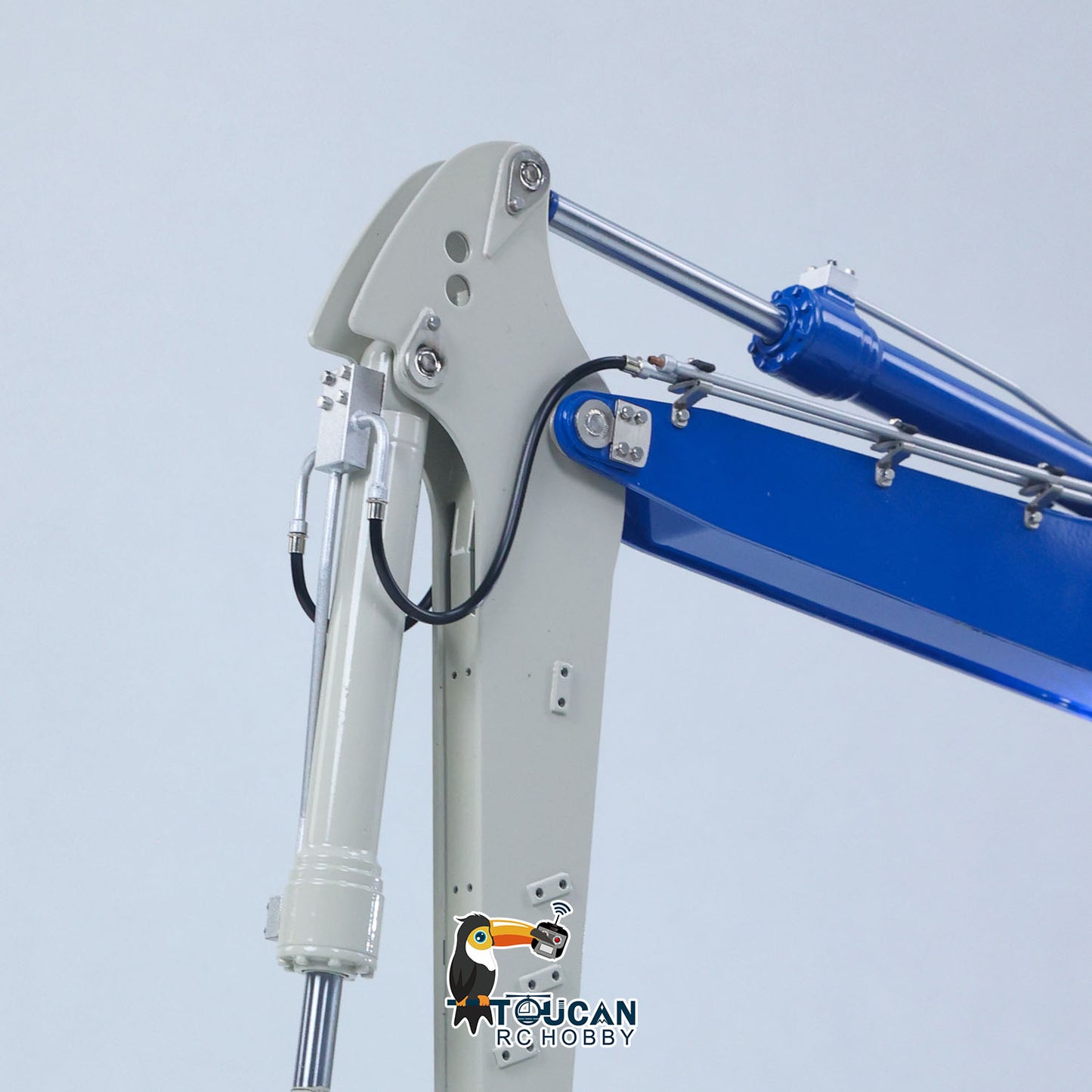 CNC Metal 1/14 RC Hydraulic Excavator CUT Model 914 5CH Valve 3 Arms Remote Control Digger Manual Quick Release Coupler