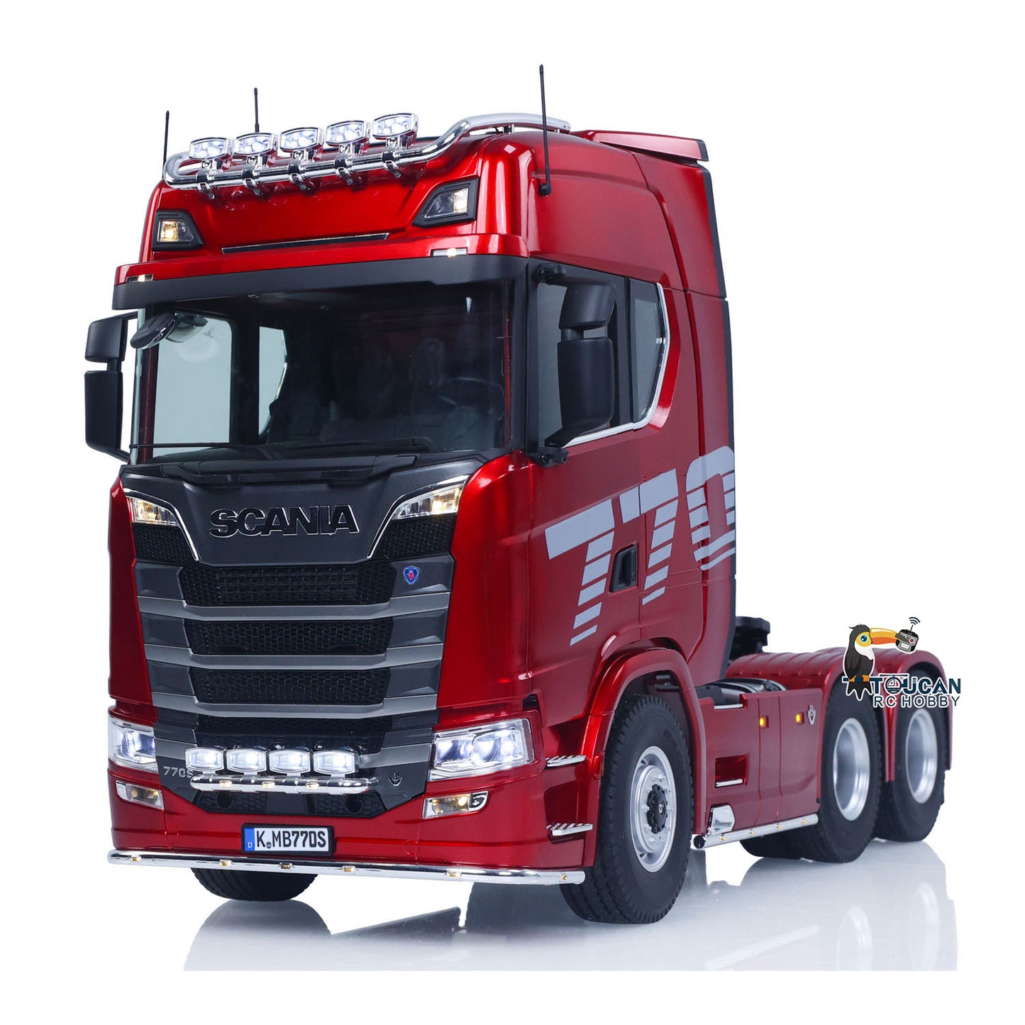 KABOLITE 1/14 770S RC Tractor Truck 6x6 Remote Control Lorry Car 2Speed Gearbox Differential Lock Battery Radio RTR Model