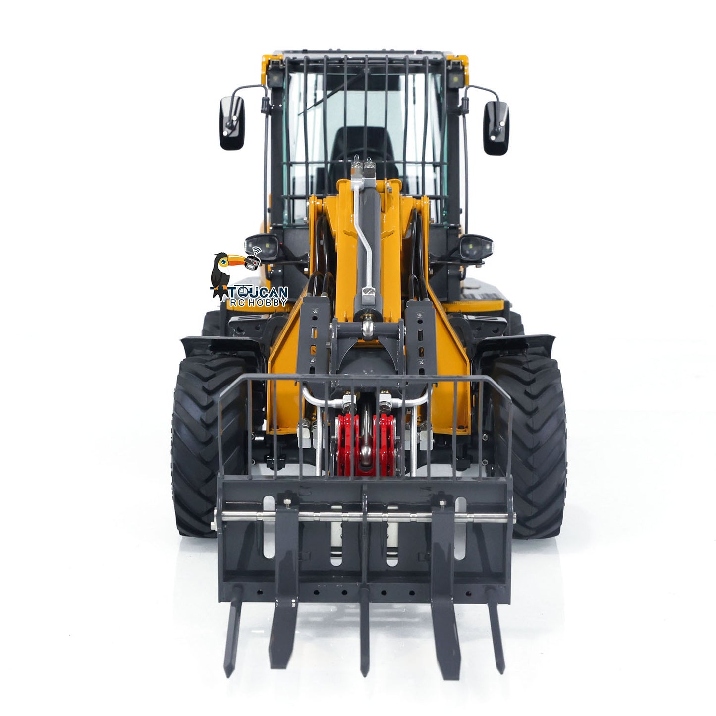 LESU AT1050 1/14 Hydraulic RC Fork Loader Painted Assembled Car Telescopic Arm Metal Sieve Shovel Rake Bucket Fork Gripper