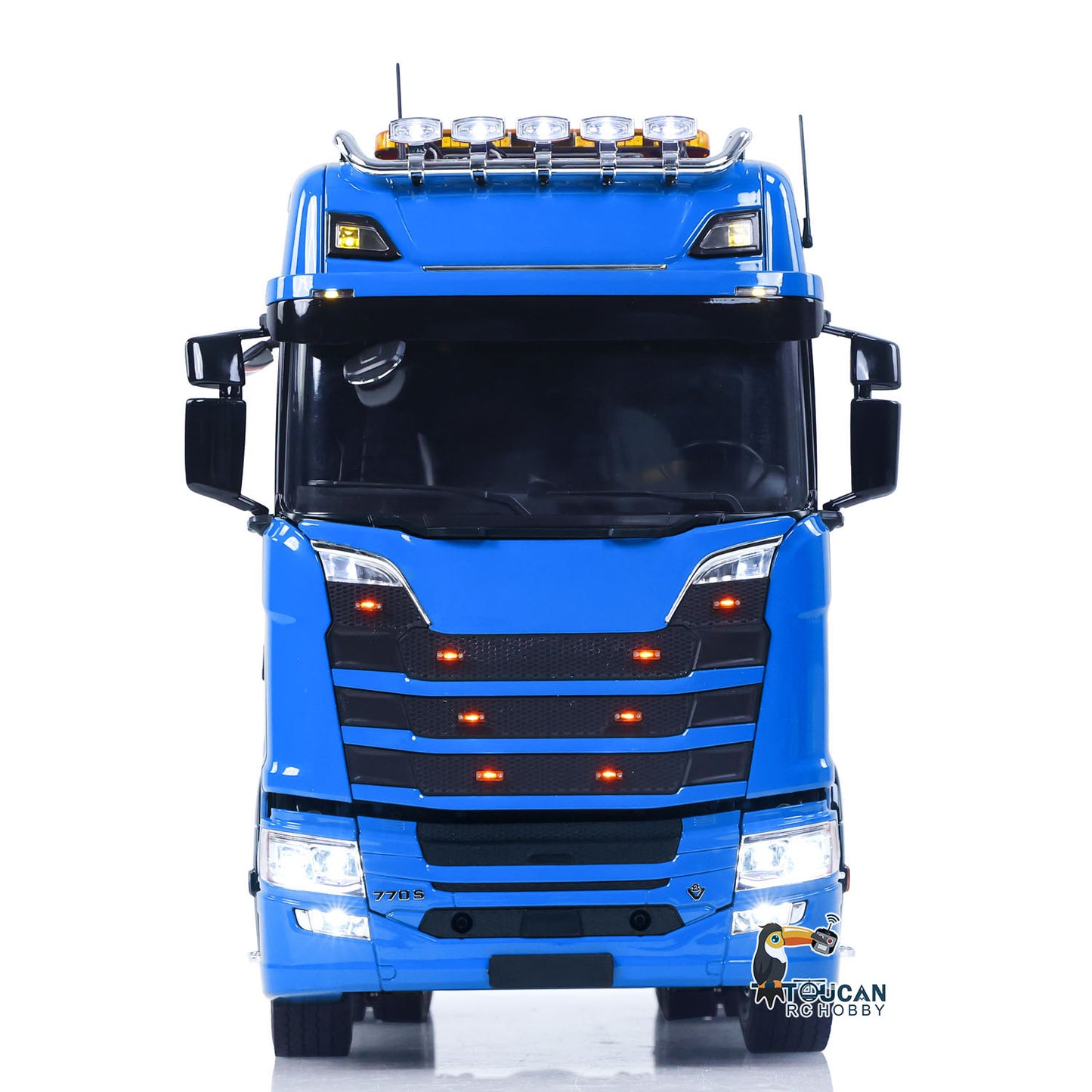 770S 1/14 6X6 RC Tractor Truck Liftable Rear Axle Wheel Hub Reduction Differential Locks Hobbywing ESC Flysky ST8 Light System