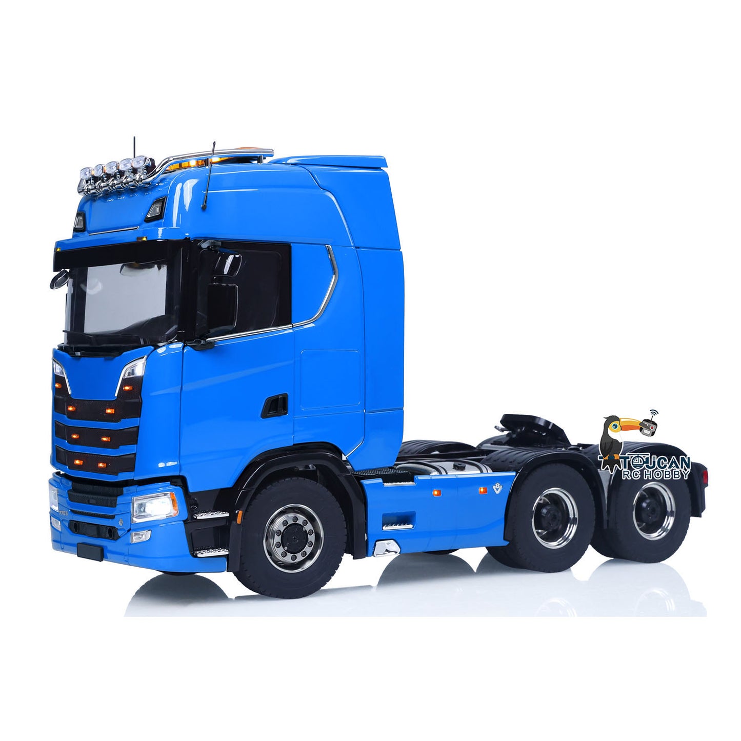 770S 1/14 6X6 RC Tractor Truck Liftable Rear Axle Wheel Hub Reduction Differential Locks Hobbywing ESC Flysky ST8 Light System