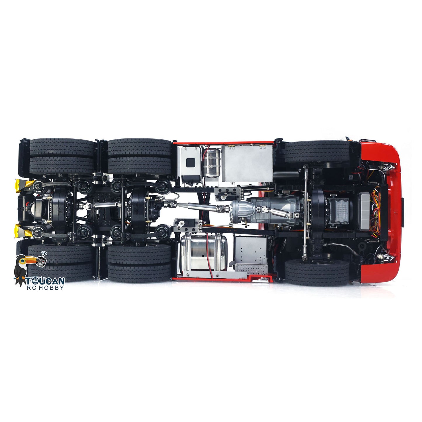 770S 1/14 6X6 RC Tractor Truck Liftable Rear Axle Wheel Hub Reduction Differential Locks Hobbywing ESC Flysky ST8 Light System