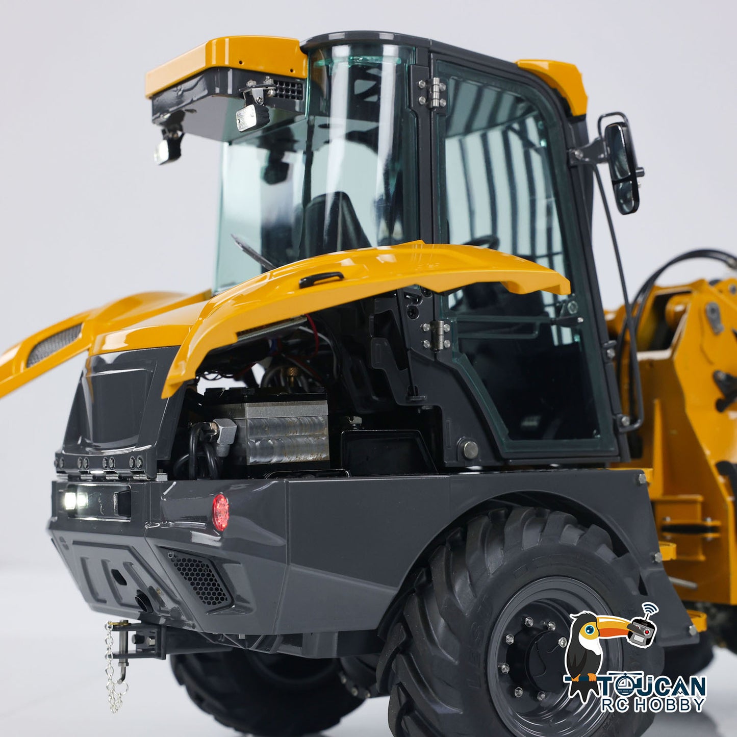 LESU AT1050 1/14 Hydraulic RC Fork Loader Painted Assembled Car Telescopic Arm Metal Sieve Shovel Rake Bucket Fork Gripper
