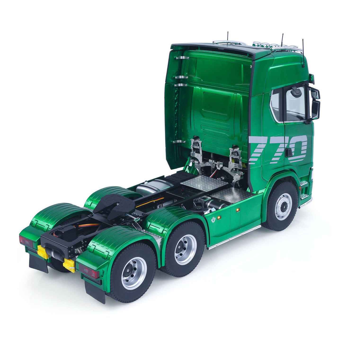 Fast Shipping 1/14 KABOLITE RC Tractor Truck 770S 100 6X6 2Speed Romote Control Vehicle Axle Locks Metal Chassis Rail Openable Door RTR