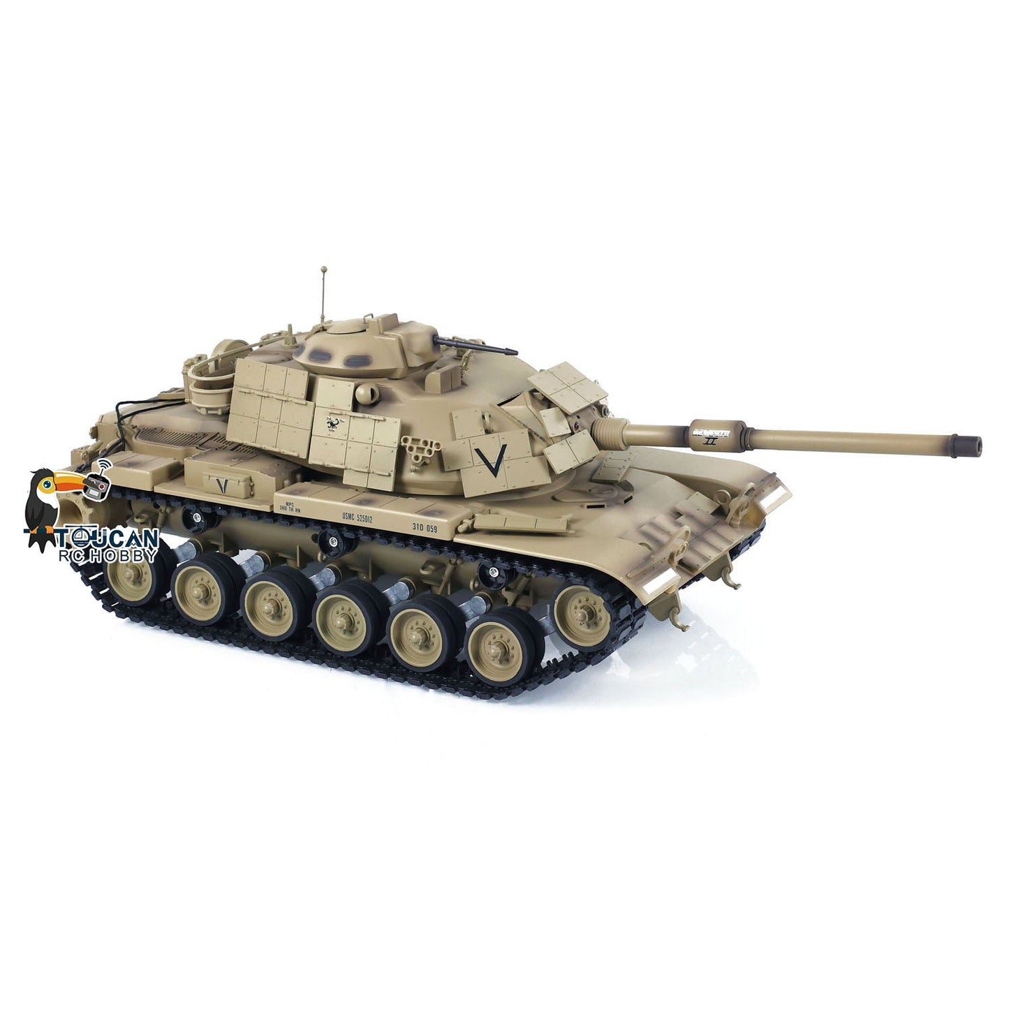 Tongde Model 1/16 RC Battle Tank M60A1 ERA USA Hobby Model Remote Control Armored Vehicle Panzer Sound Painted Assembled