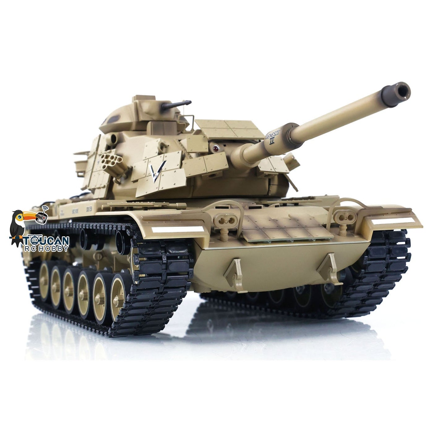 Tongde Model 1/16 RC Battle Tank M60A1 ERA USA Hobby Model Remote Control Armored Vehicle Panzer Sound Painted Assembled