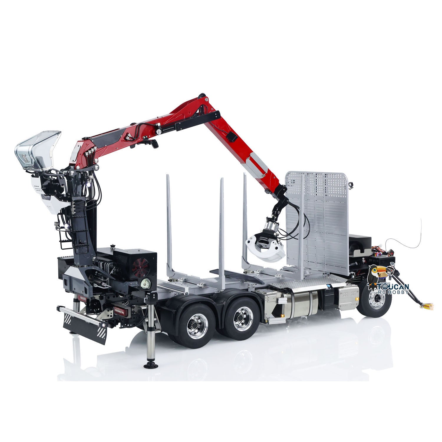 LESU 1/14 Metal RC Logging Truck Hydraulic Crane Tractor Lorry W/O FH1 ...