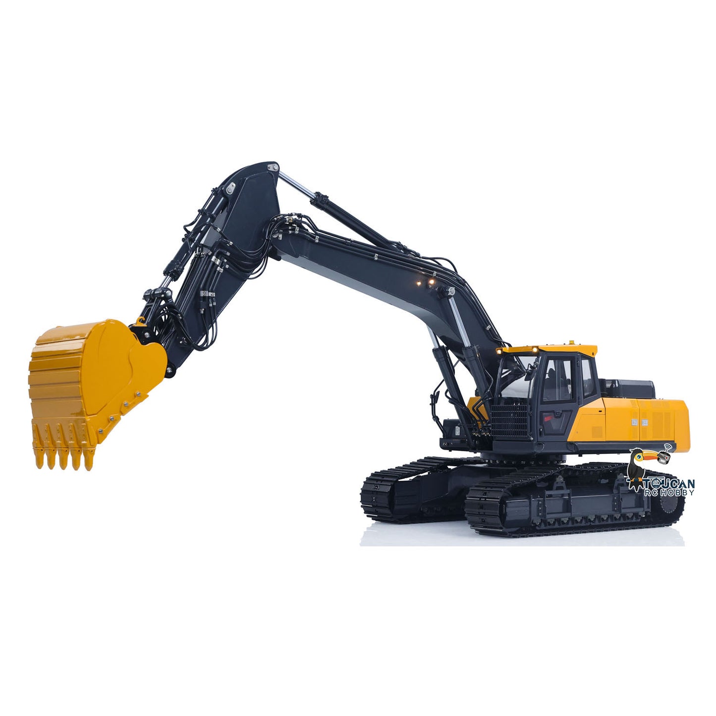 Metal 1/14 Super Frog Remote Control Hydraulic Excavator E400 Pro 9CH Valves RC Digger Stainless Steel Arm Frsky XE Radio