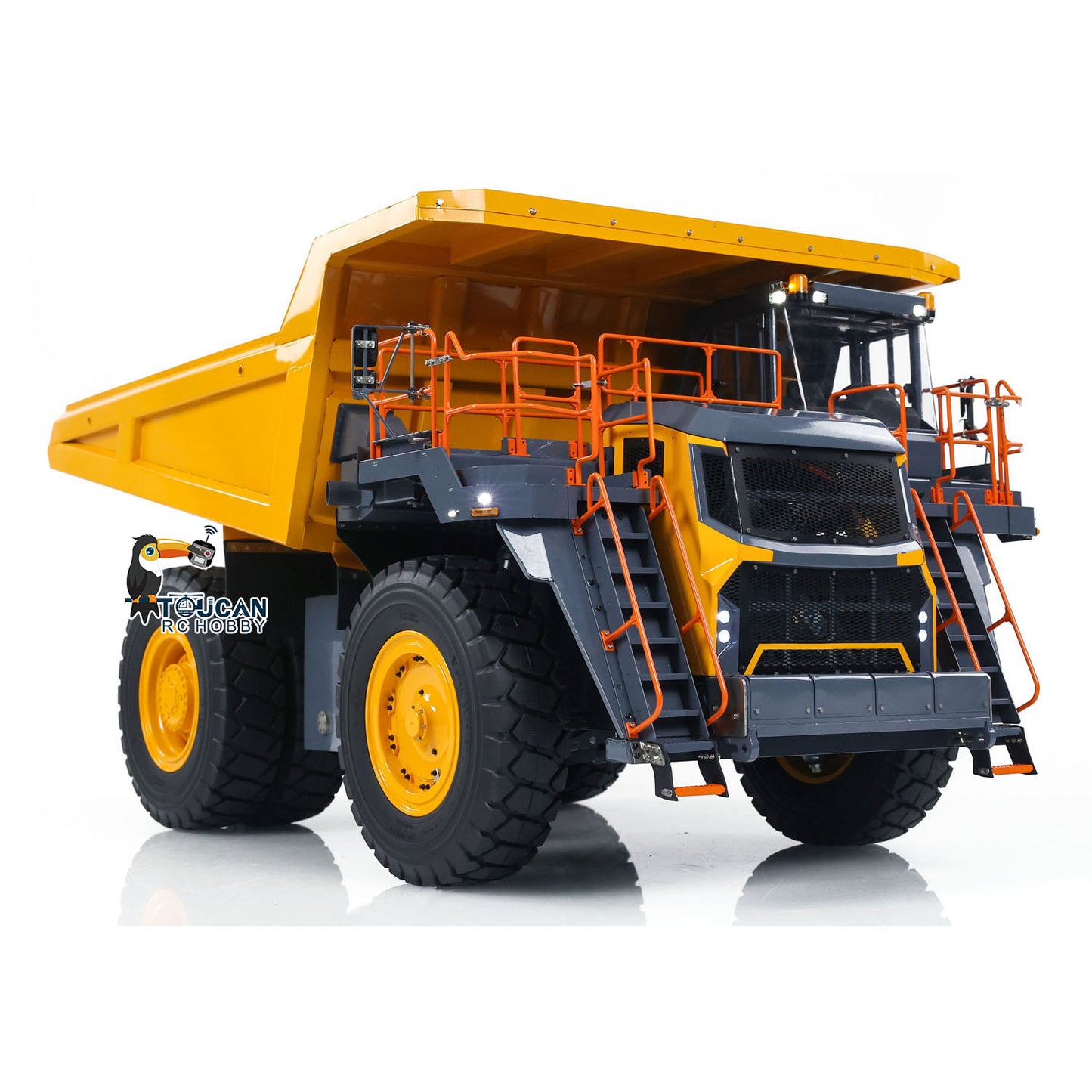 LESU 1/16 Aoue R100E Metal Hydraulic RC Mine Truck Car Radio Controlled Dumper ARTR Simulation Vehicle Model I6S Lights