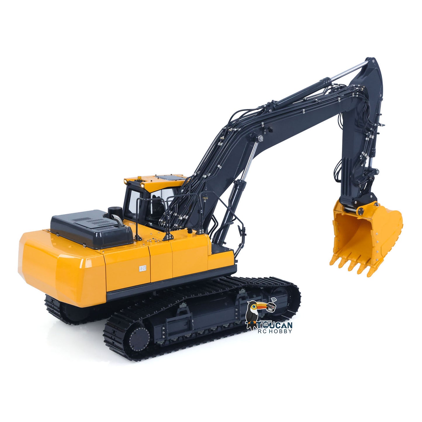 Metal 1/14 Super Frog Remote Control Hydraulic Excavator E400 Pro 9CH Valves RC Digger Stainless Steel Arm Frsky XE Radio