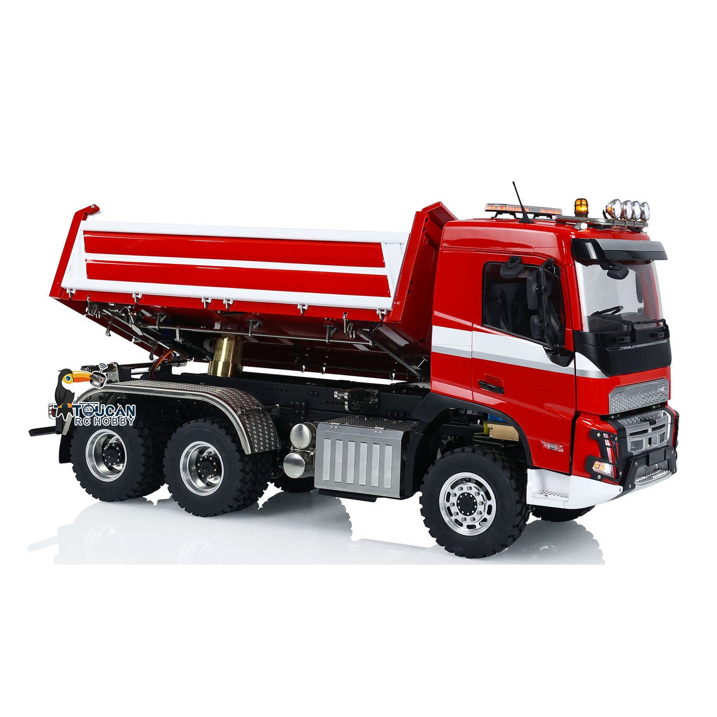 LESU Metal 6x6 1/14 3-way RC Hydraulic Dumper Car Remote Control Dump Truck DIY Vehicle RTR Painted Assembled Upgraded