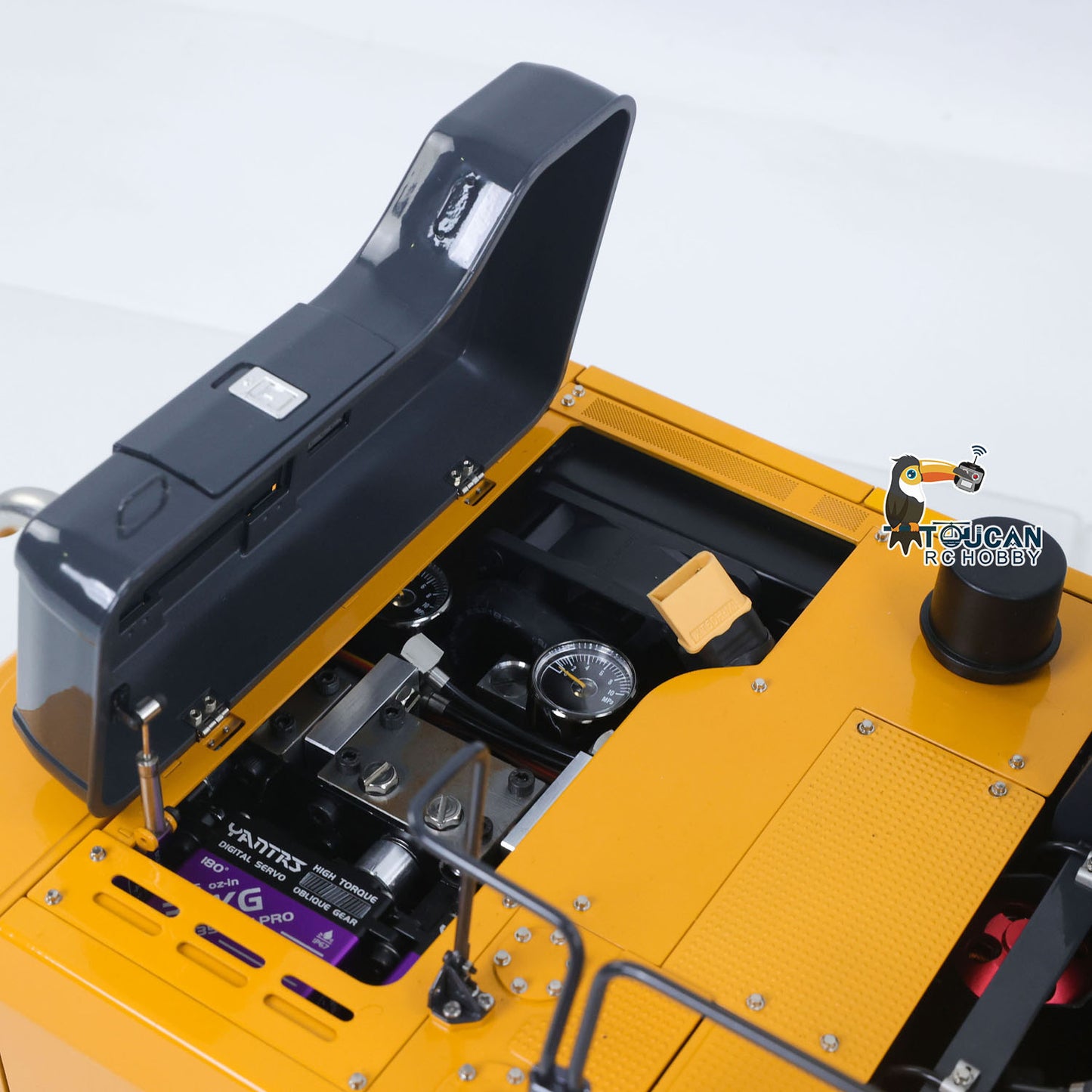 Super Frog 3 Pumps 9CH Valve 1/14 RC Hydraulic Excavator E400 Pro Metal Remote Control Digger Frsky X12 Radio 5D Rocker Joystick