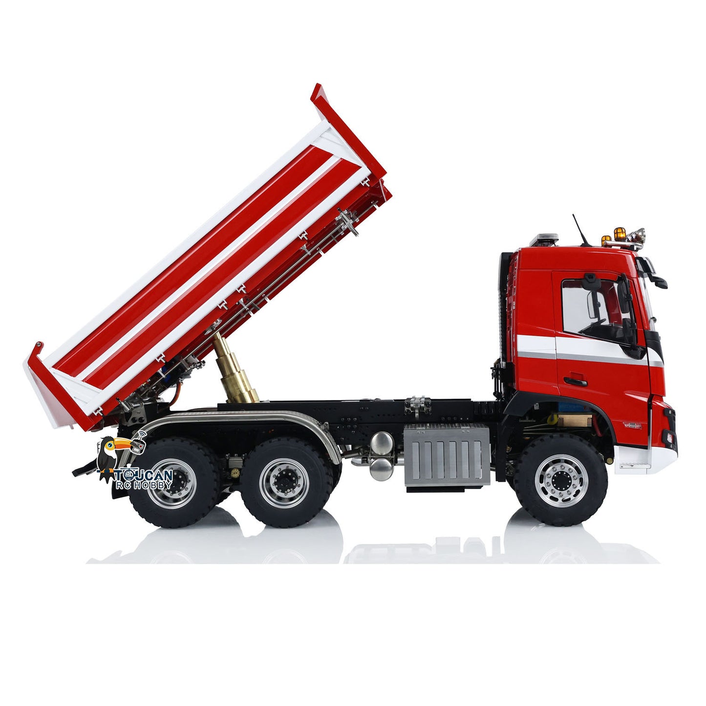 LESU Metal 6x6 1/14 3-way RC Hydraulic Dumper Car Remote Control Dump Truck DIY Vehicle RTR Painted Assembled Upgraded