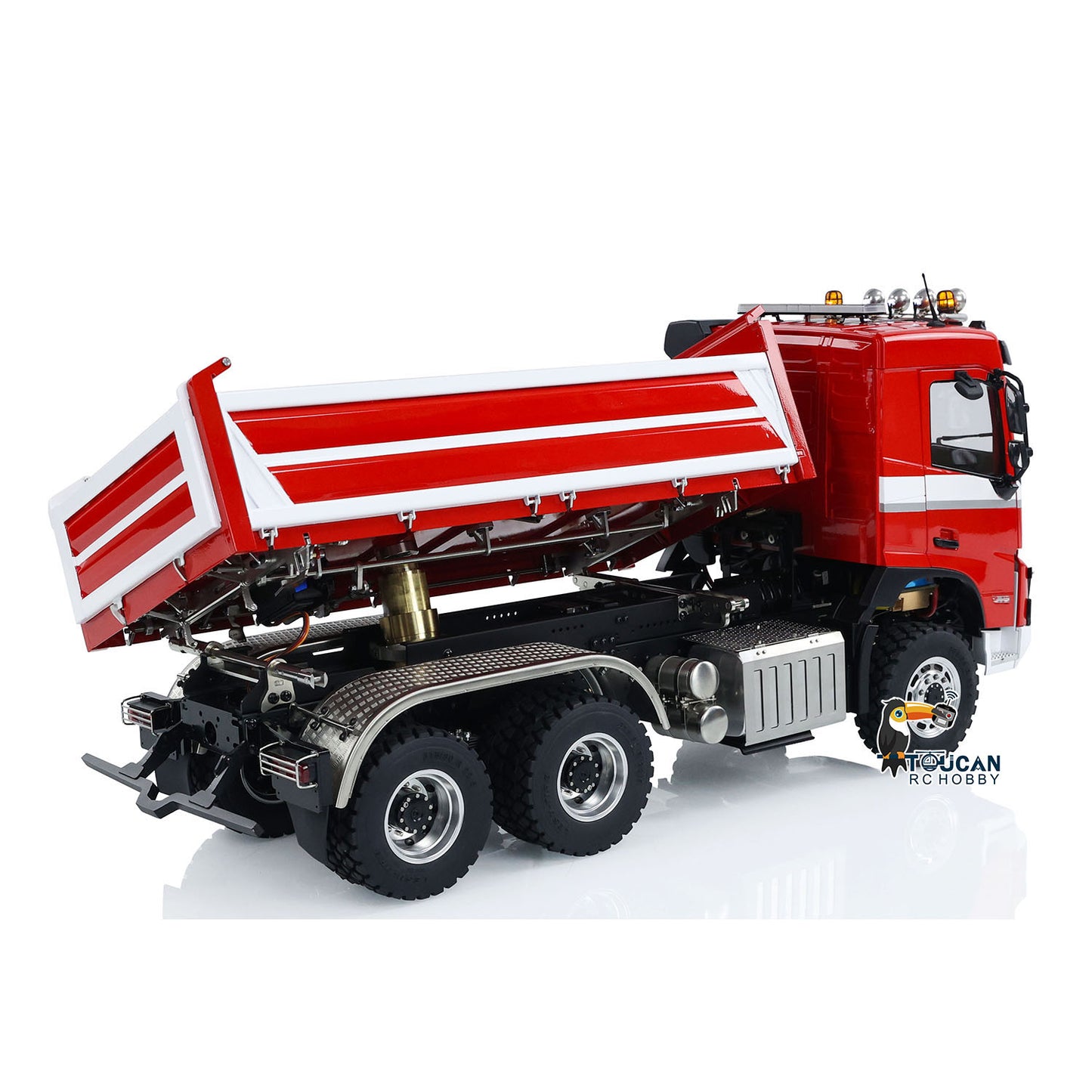 LESU Metal 6x6 1/14 3-way RC Hydraulic Dumper Car Remote Control Dump Truck DIY Vehicle RTR Painted Assembled Upgraded