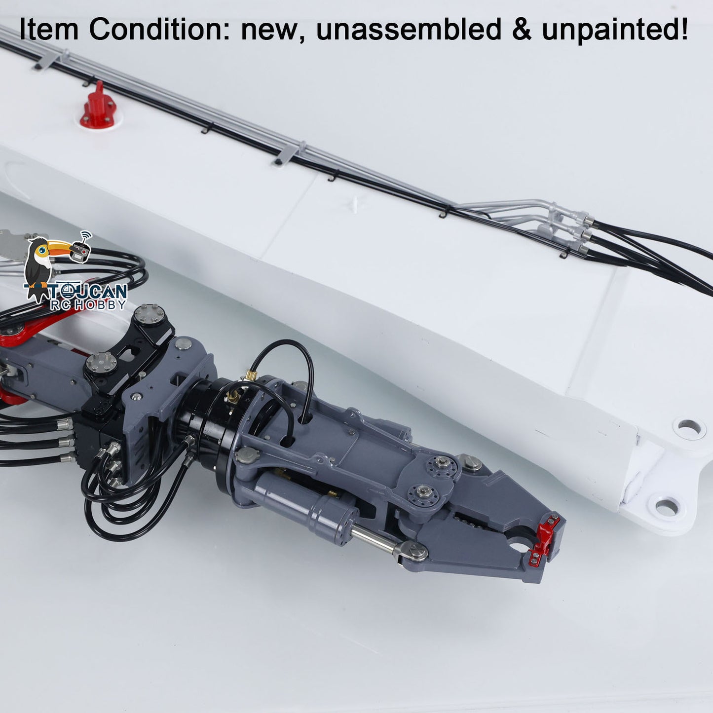 LESU Metal 1/14 RC Full Hydraulic Excavator LR960 KIT DIY Digger with Demolition or Digging Arm