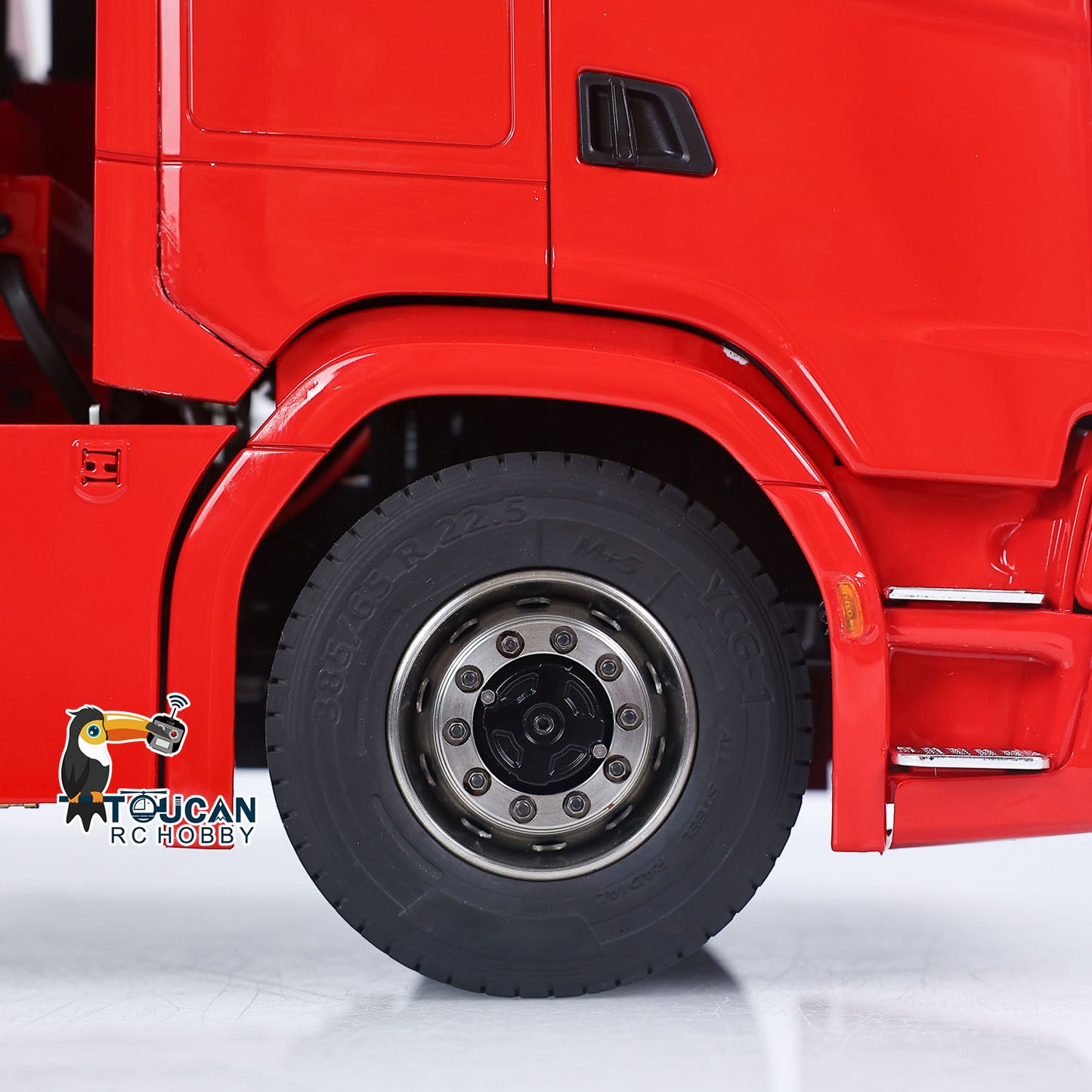 1/14 Remote Control Tractor Truck 7-way Valves Hydraulic Crane 6x6 RC Lorry Car 3Speed Gearbox Axle Locks Light Sound System