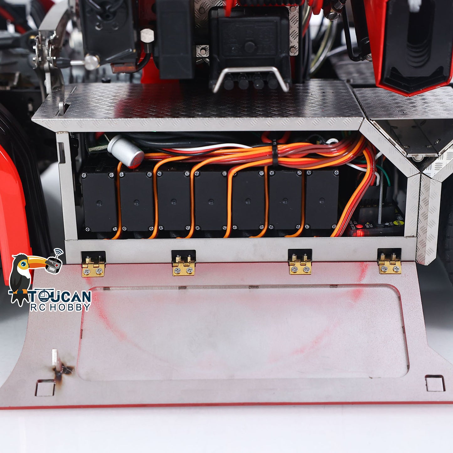 1/14 Remote Control Tractor Truck 7-way Valves Hydraulic Crane 6x6 RC Lorry Car 3Speed Gearbox Axle Locks Light Sound System
