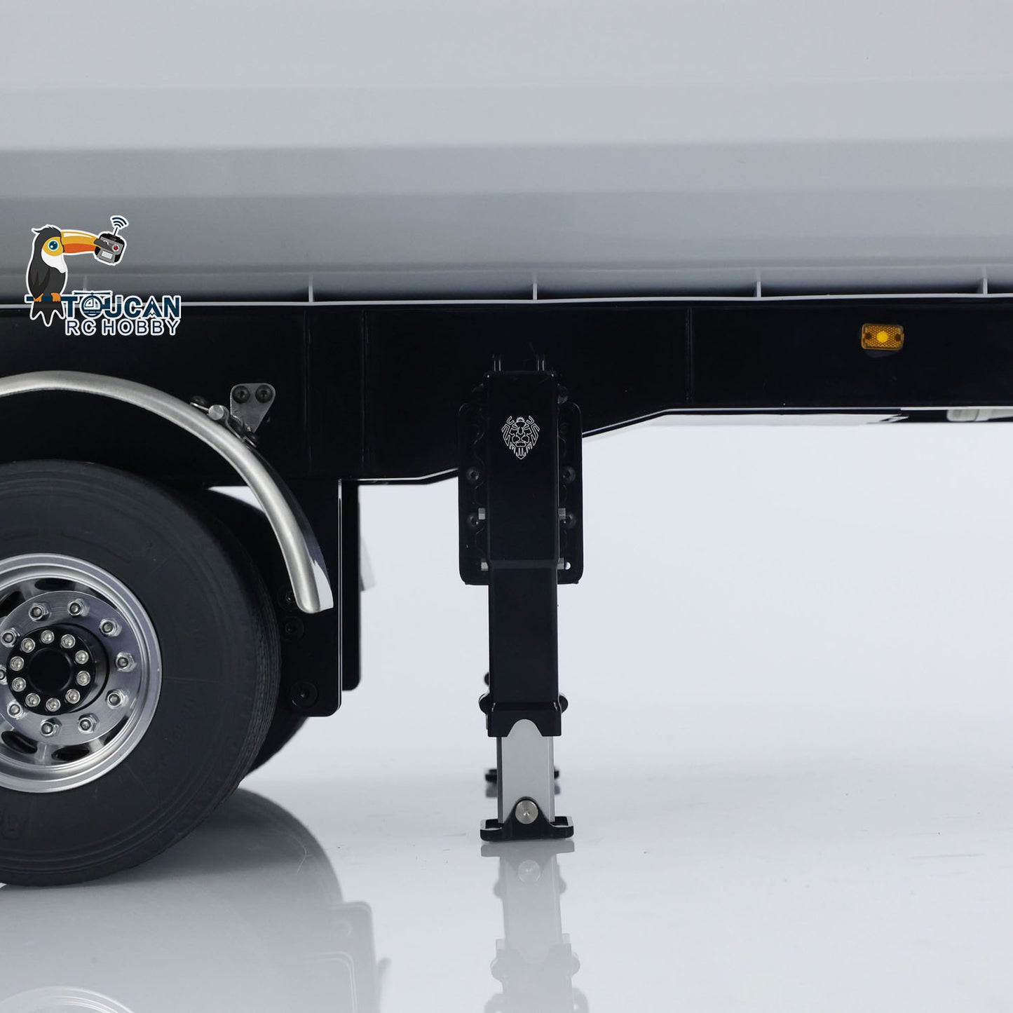 Customized LESU 1/14 RC Metal Hydraulic Dump Trailer For Tractor Truck DIY Lorry Car Simulation Vehicle Model Electric Legs Assembled Painted