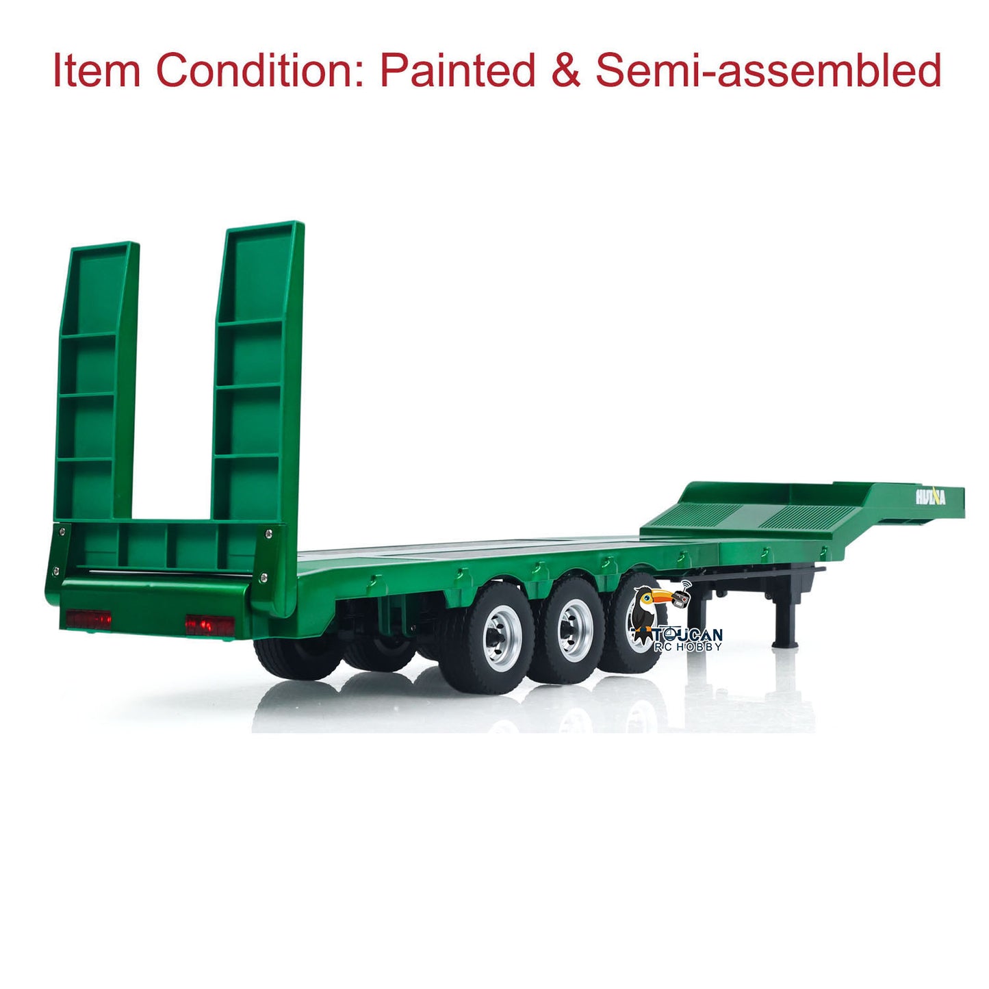 HUINA 1/18 Plastic Flatbed Semi Trailer 1502 for Radio Controlled Tractor Truck 1501 RC Model Electric Support Legs Battery No Light