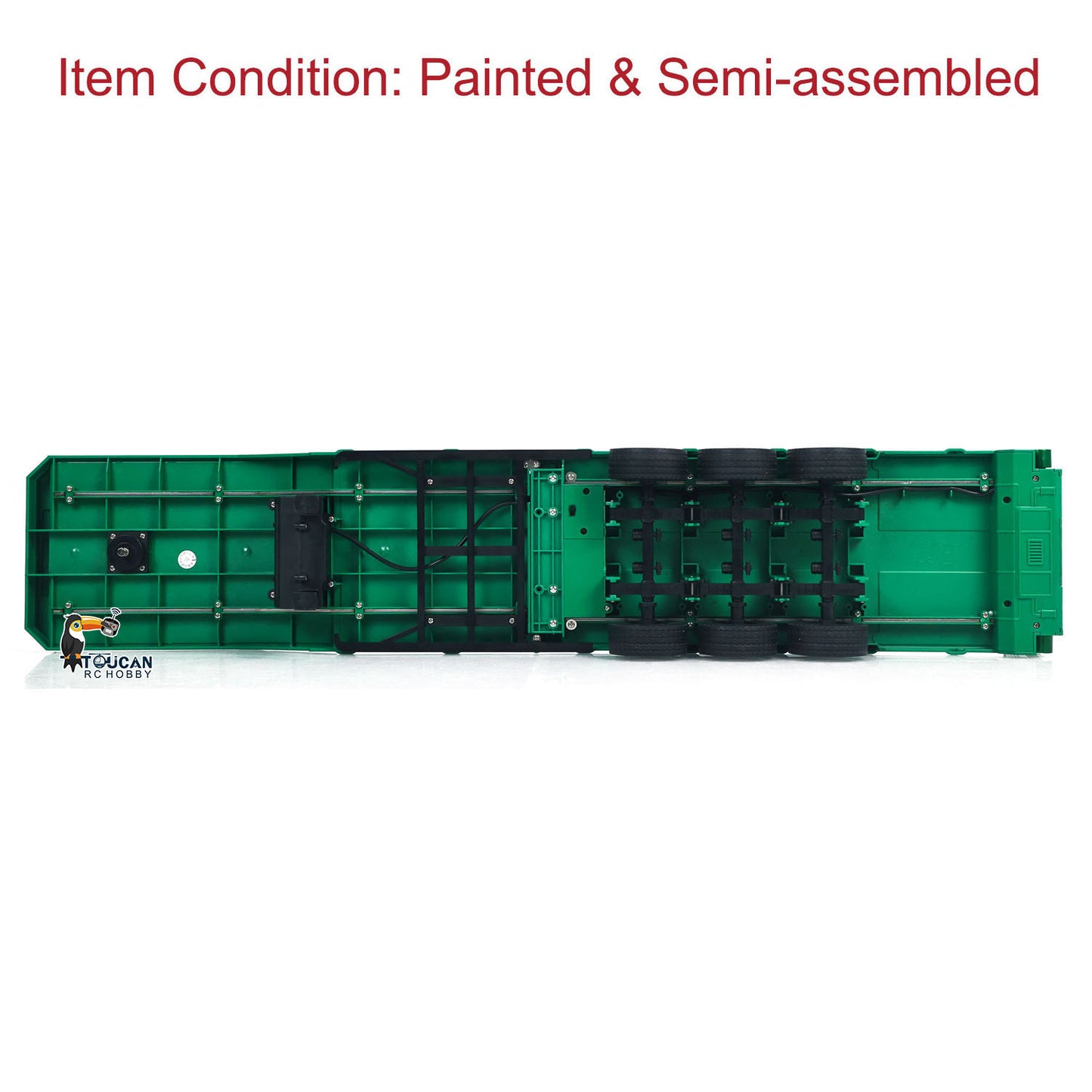 HUINA 1/18 Plastic Flatbed Semi Trailer 1502 for Radio Controlled Tractor Truck 1501 RC Model Electric Support Legs Battery No Light