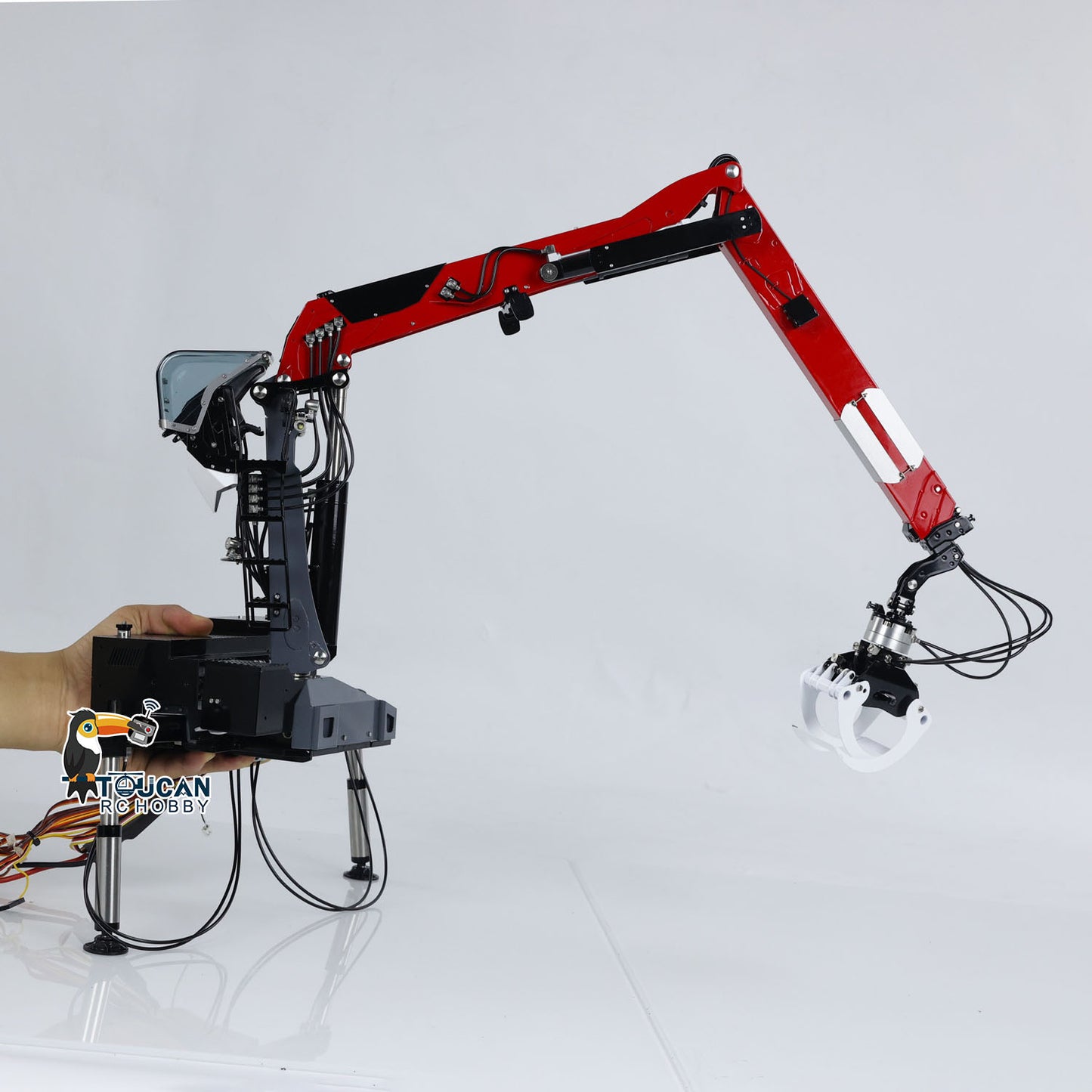 LESU Metal Hydraulic Timber Crane for 1/14 RC Log Trailer Wood Tractor Truck Car