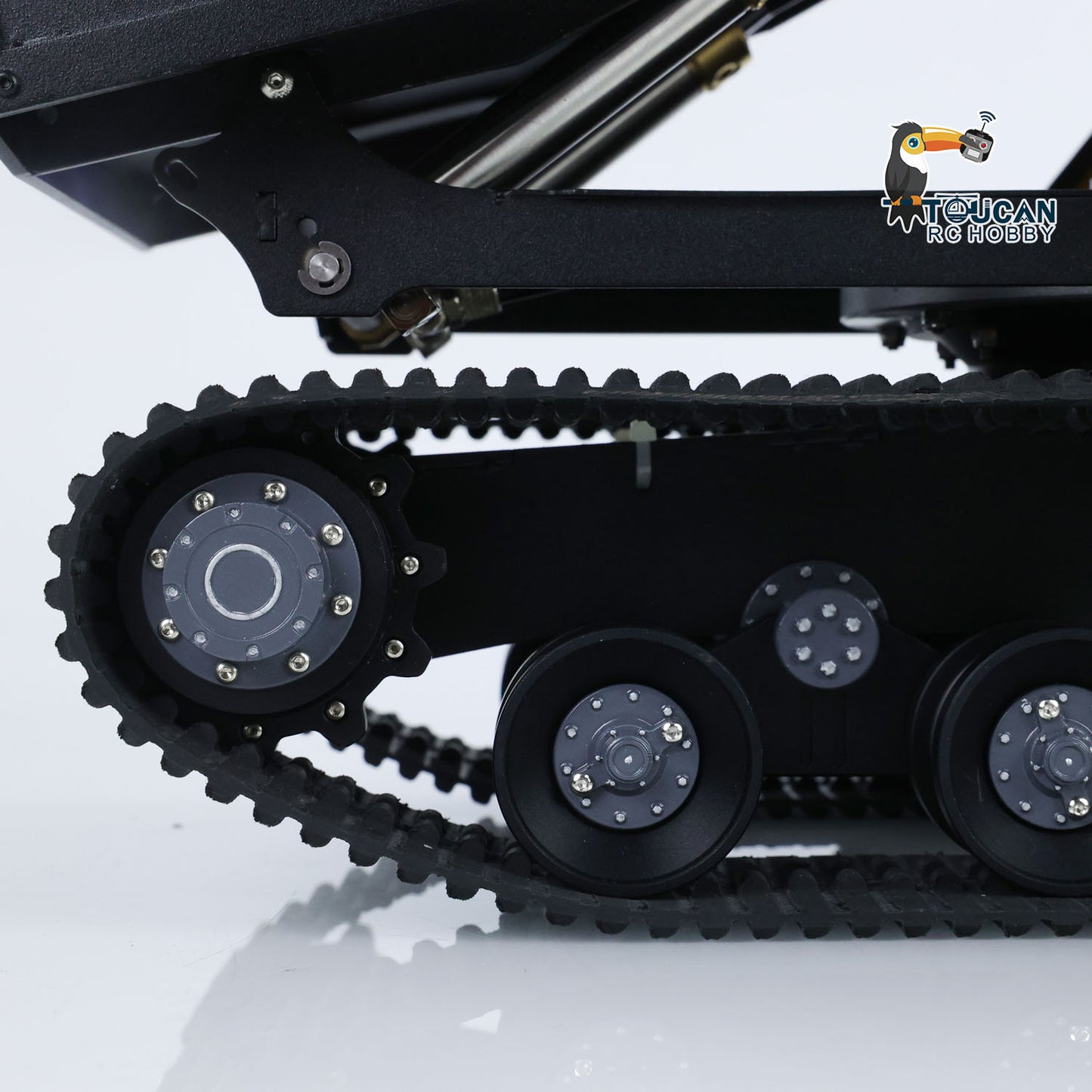 Metal 1/14 RC Hydraulic Crawler Dump Truck T14R Radio Controlled Tracked Tipper RTR Construction Vehicle ST8 Light Sound Battery