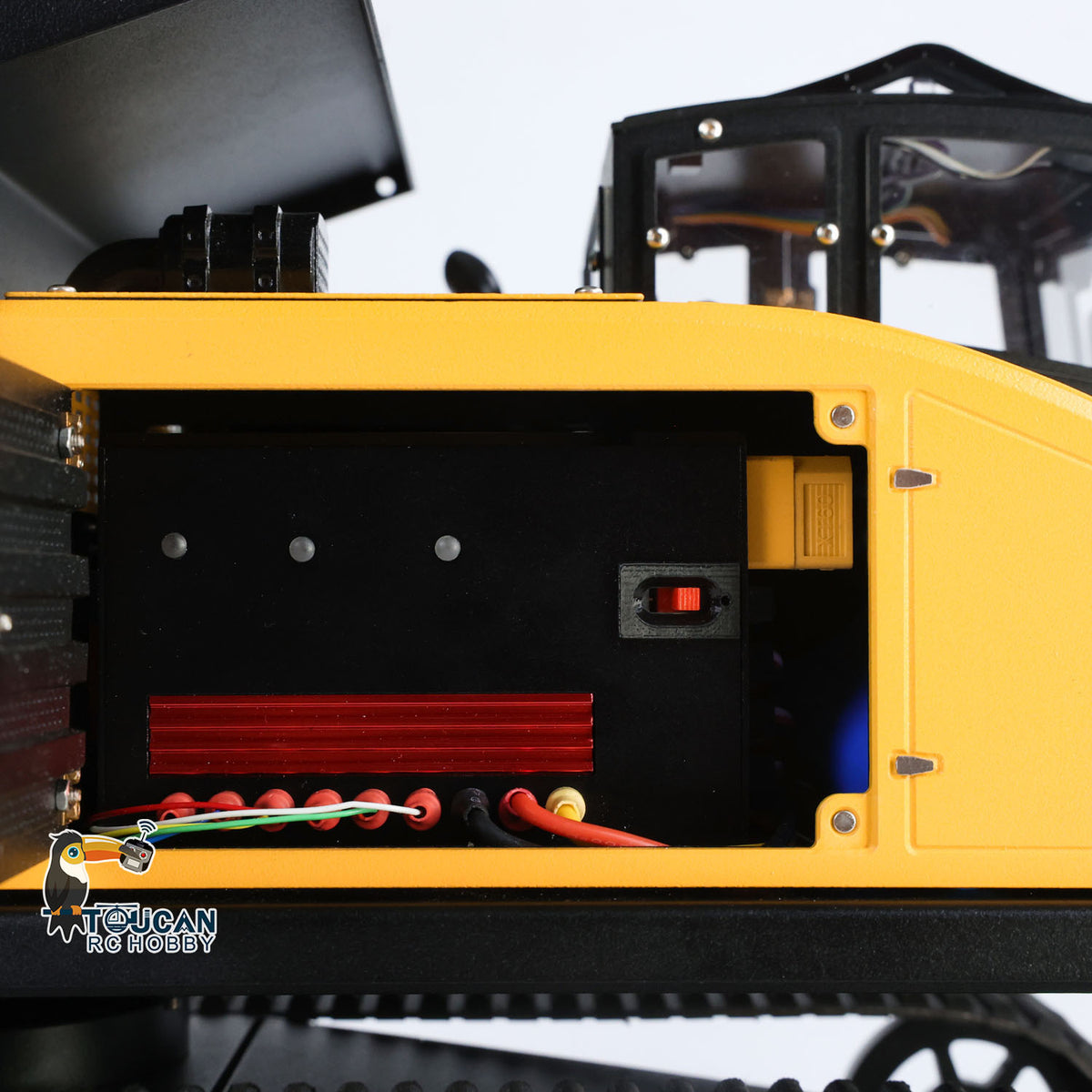 US Stock 1/14 RC Hydraulic Crawler Dump Truck T14R Metal Tracked Tipper RTR Construction Machine Flysky ST8 Radio Light Battery