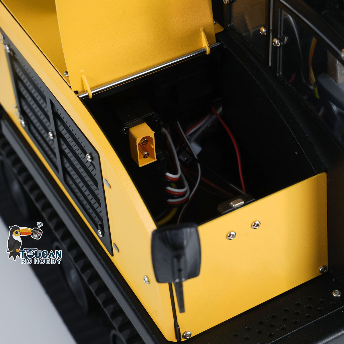 US Stock 1/14 RC Hydraulic Crawler Dump Truck T14R Metal Tracked Tipper RTR Construction Machine Flysky ST8 Radio Light Battery