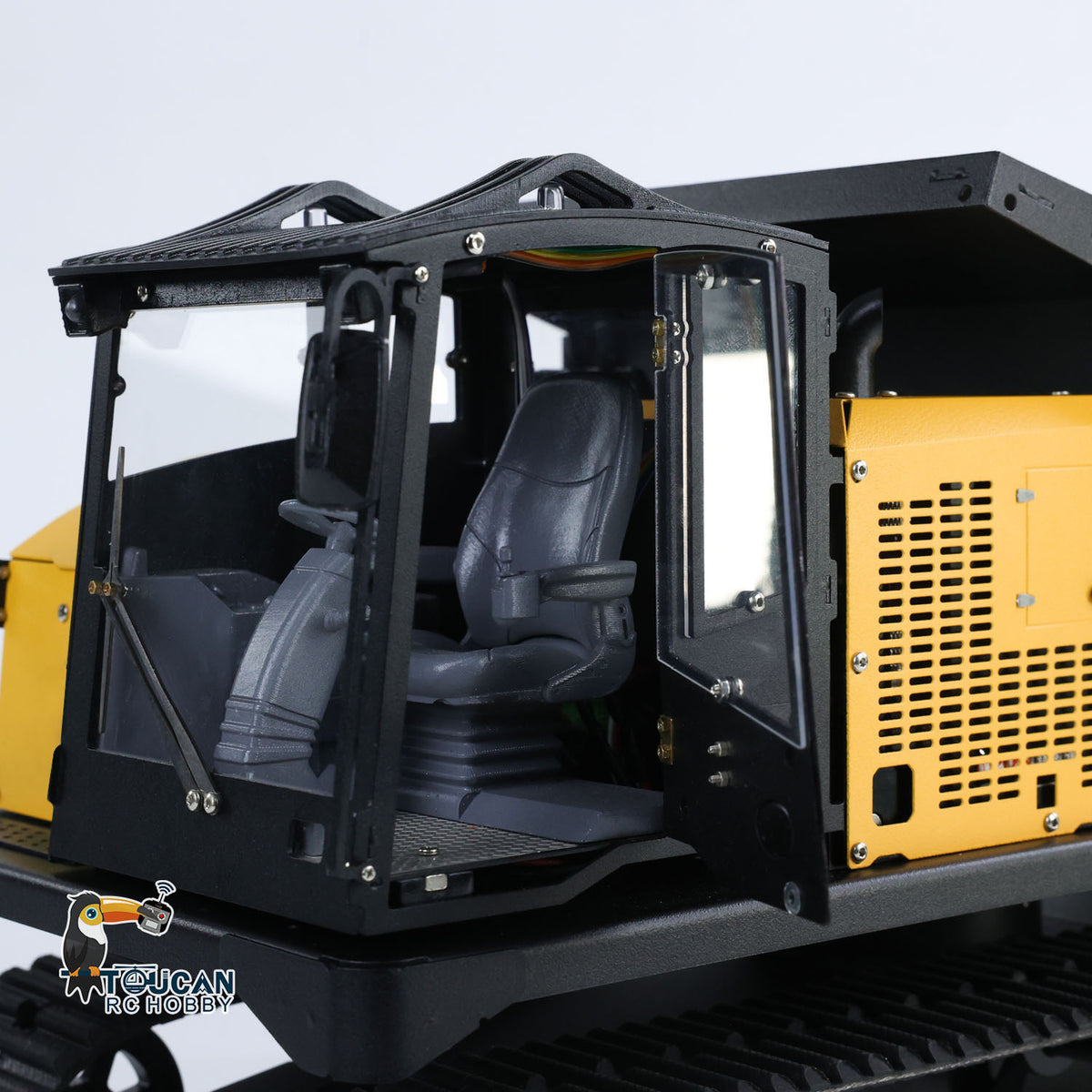 US Stock 1/14 RC Hydraulic Crawler Dump Truck T14R Metal Tracked Tipper RTR Construction Machine Flysky ST8 Radio Light Battery
