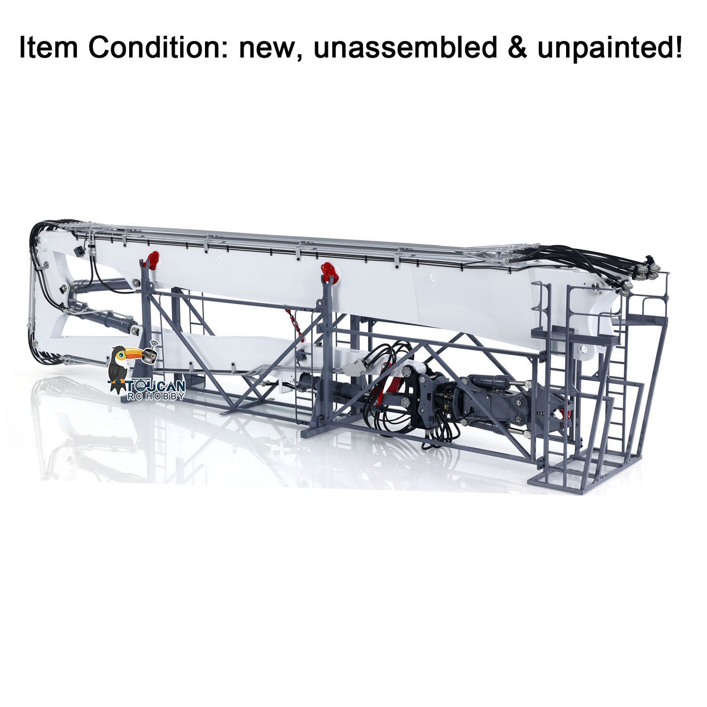 LESU Metal 1/14 RC Full Hydraulic Excavator LR960 KIT DIY Digger with Demolition or Digging Arm