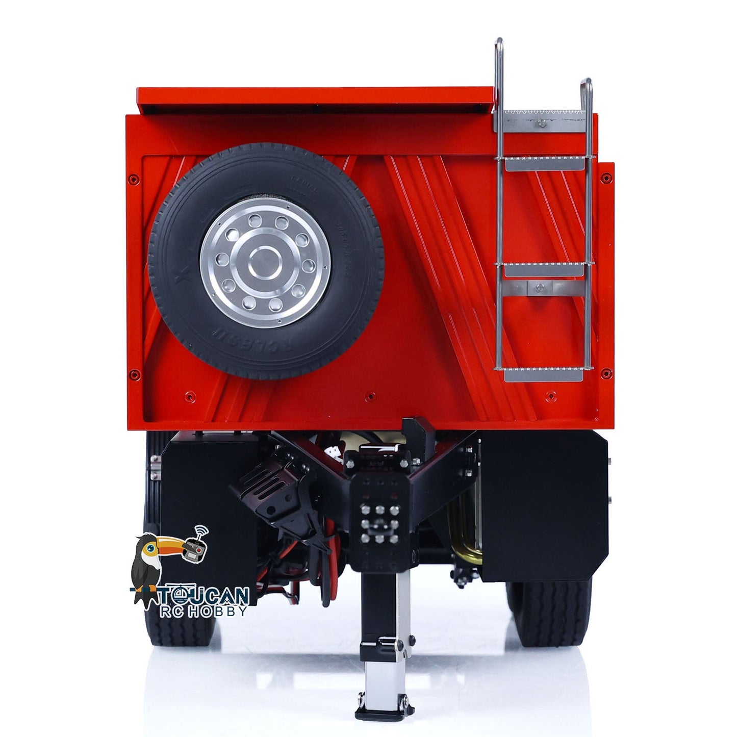 LESU Metal 1/14 2-Axle RC Hydraulic Equipment Radio Controlled Self-dumping Simulation Full Trailer Painted DIY Models