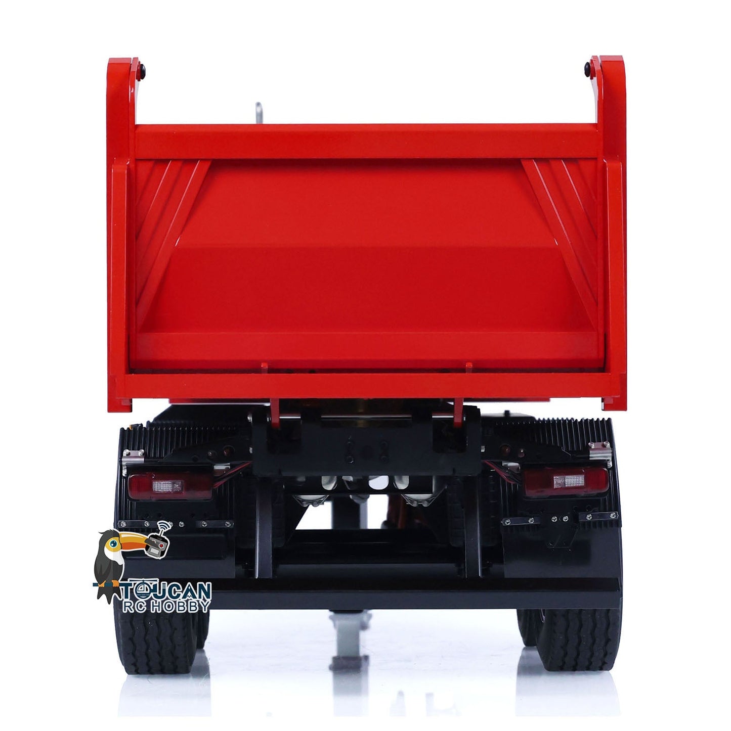 LESU Metal 1/14 2-Axle RC Hydraulic Equipment Radio Controlled Self-dumping Simulation Full Trailer Painted DIY Models