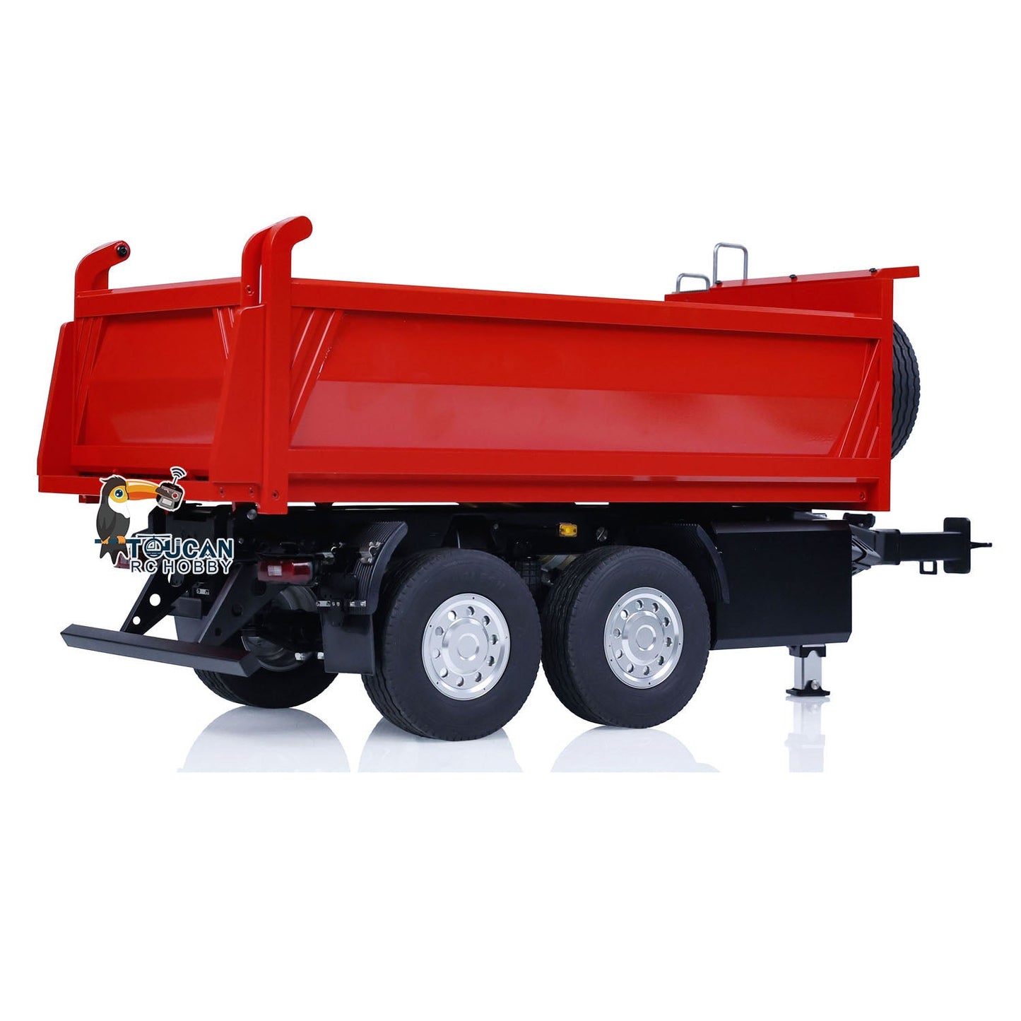 LESU Metal 1/14 2-Axle RC Hydraulic Equipment Radio Controlled Self-dumping Simulation Full Trailer Painted DIY Models