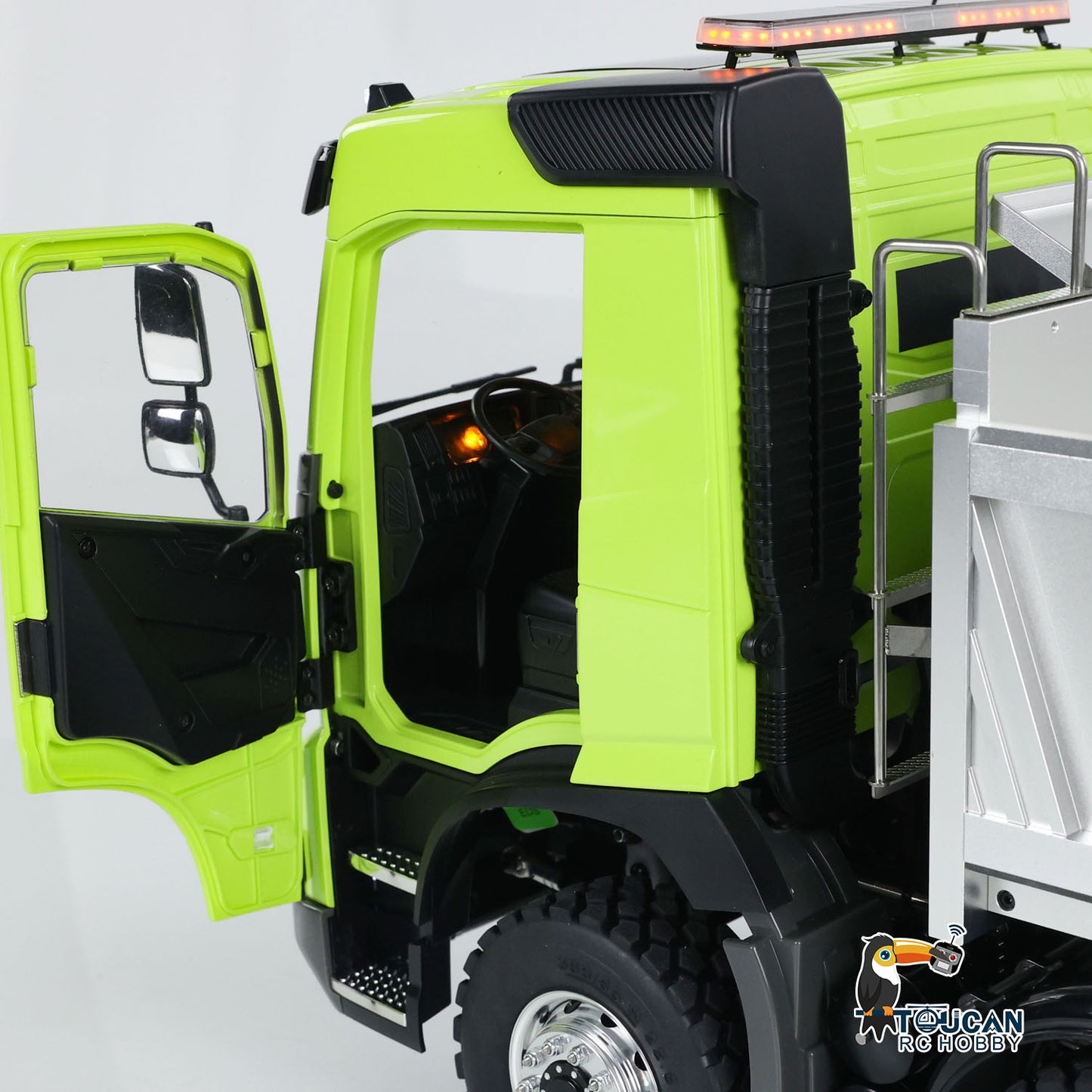LESU 1/14 RTR RC Hydraulic Dump Truck FMX Cabin 8X8 Metal Chassis Dumper Assembled and Painted Light Sound System FS I6S
