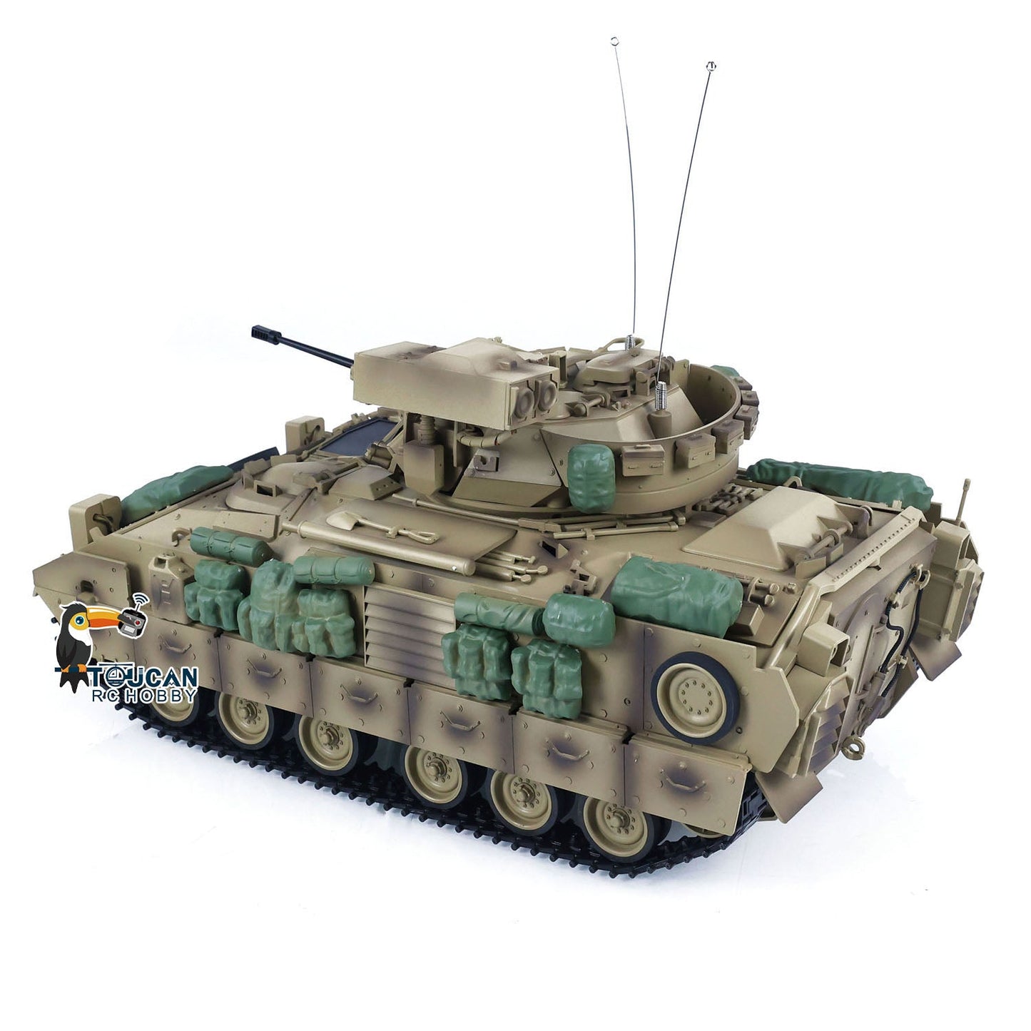 Tongde 1/16 RC Battle Tank Remote Control Panzer M2A2 Bradley Electric Infantry Fighting Vehicle DIY RC Hobby Simulation Model