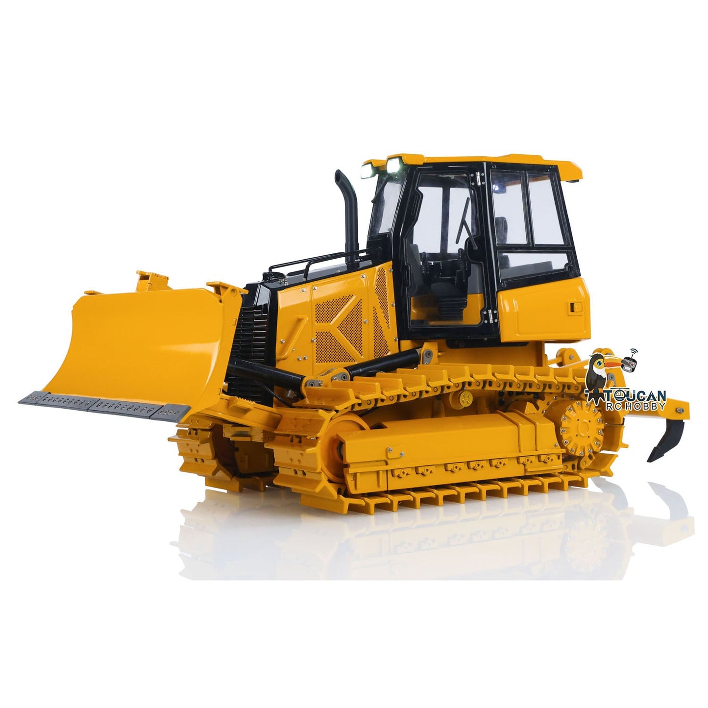 New Arrival Metal 1/12 RC Hydraulic Bulldozer D3 Remote Control Engineering Vehicles 4CH Valve Construction Car Light Sound Flysky ST8 Radio