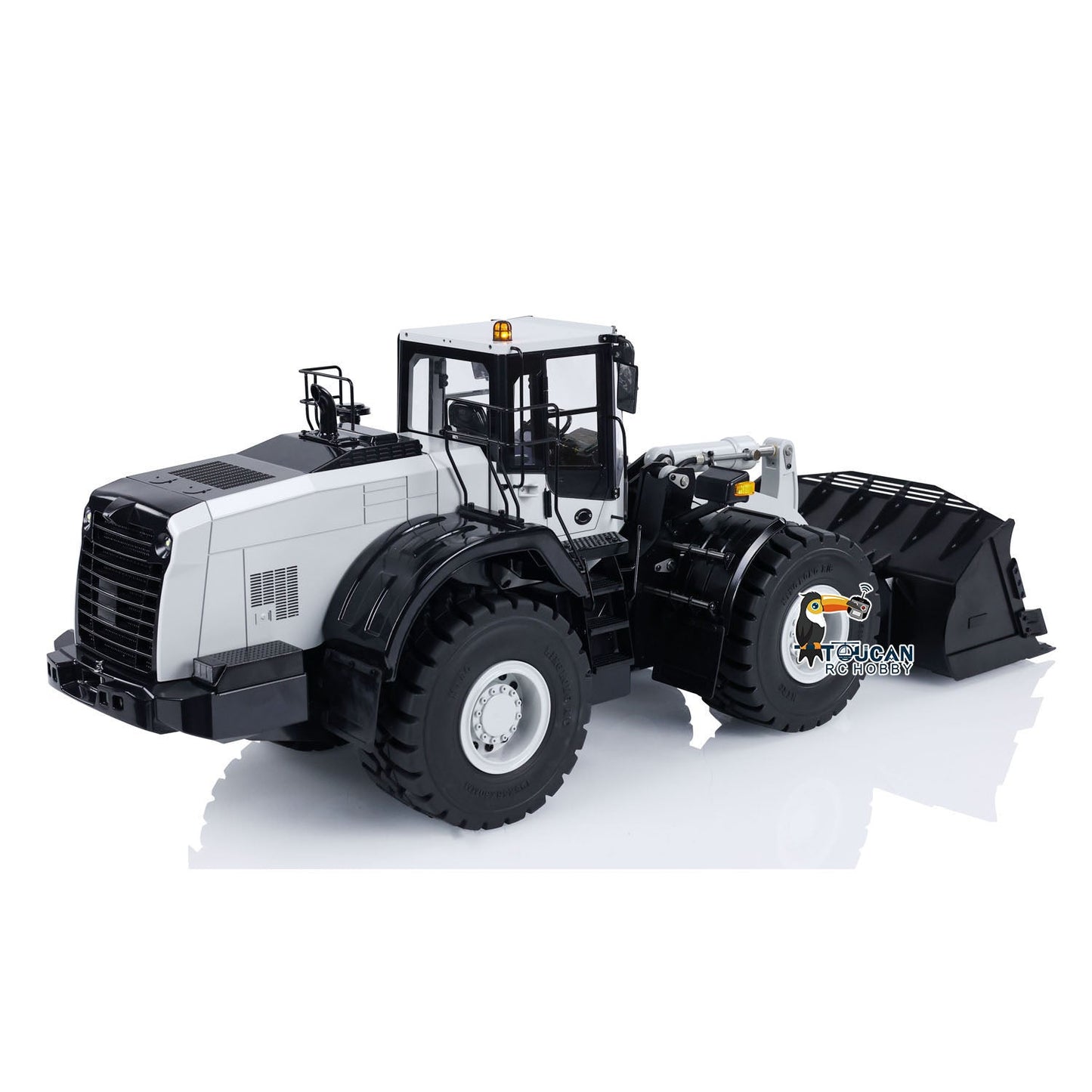 Metal 1/14 RC Hydraulic Loader WA480 Heavy Construction Machine Differential Lock Axles Quick Coupler Fork Light Sound ST8
