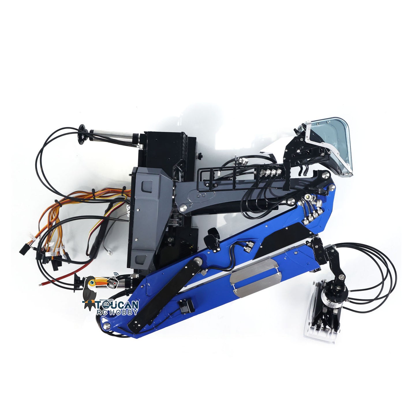 LESU Metal Hydraulic Timber Crane for 1/14 RC Log Trailer Wood Tractor Truck Car