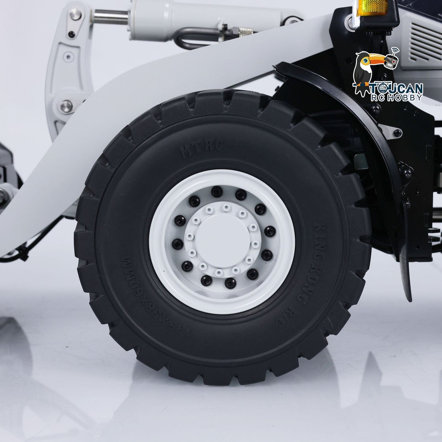Metal 1/14 RC Hydraulic Loader WA480 Heavy Construction Machine Differential Lock Axles Quick Coupler Fork Light Sound ST8
