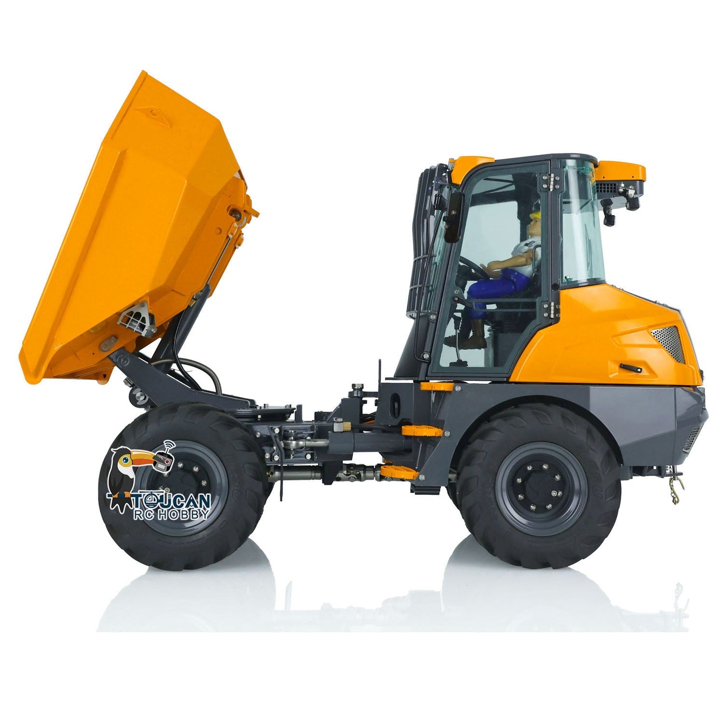 LESU 1/14 4X4 AOUE-6MDX RC Hydraulic Articulated Dumper Remote Control Tipper Ready To Run 6MDX Painted and Assembled